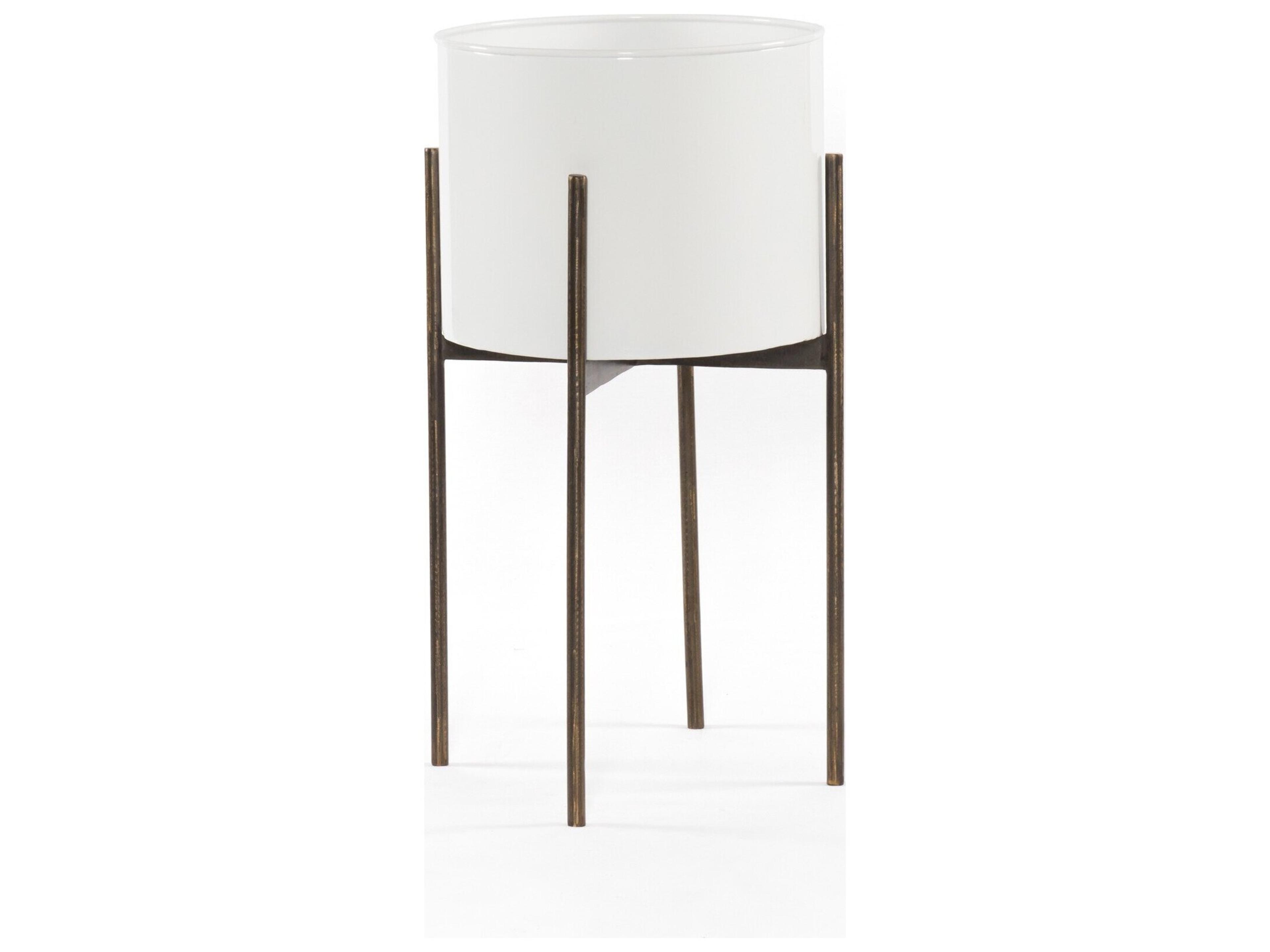 Four Hands Outdoor Marlow White High Gloss Planter