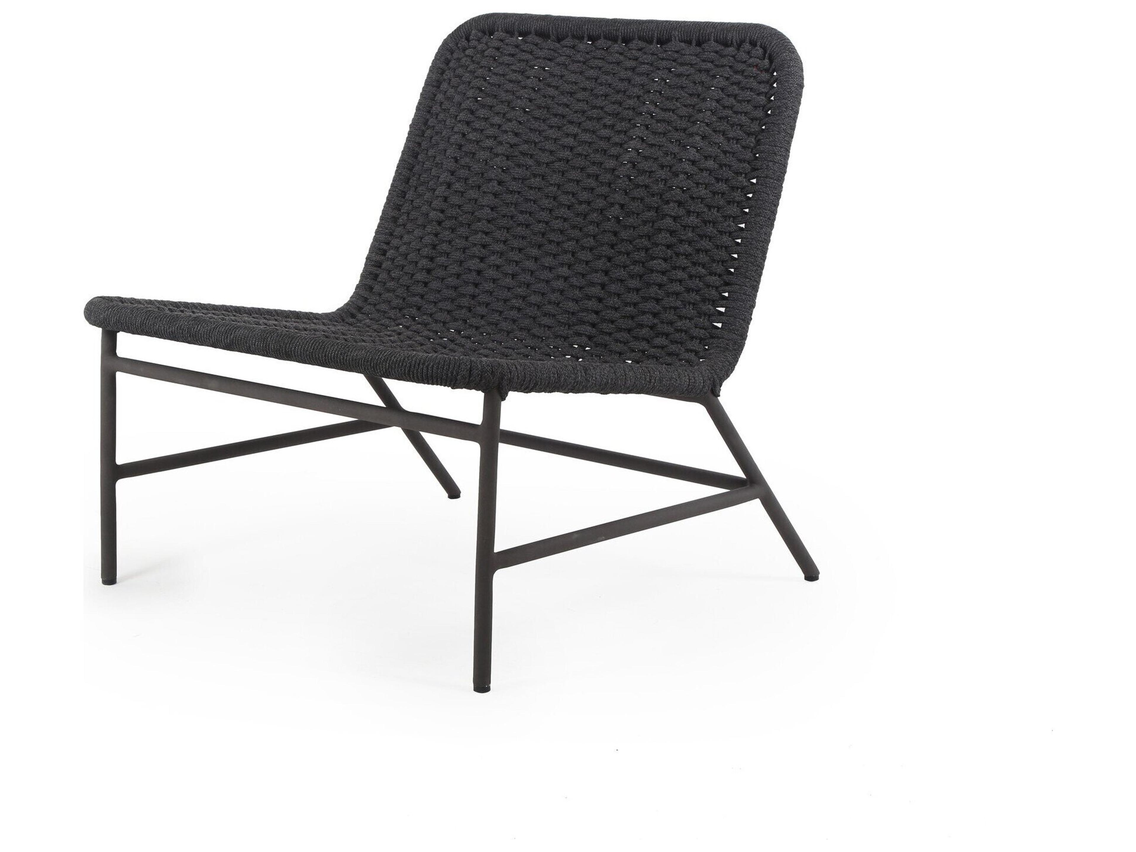 Four Hands Outdoor Solano Bronze / Dark Grey Rope Aluminum Strap Lounge Chair