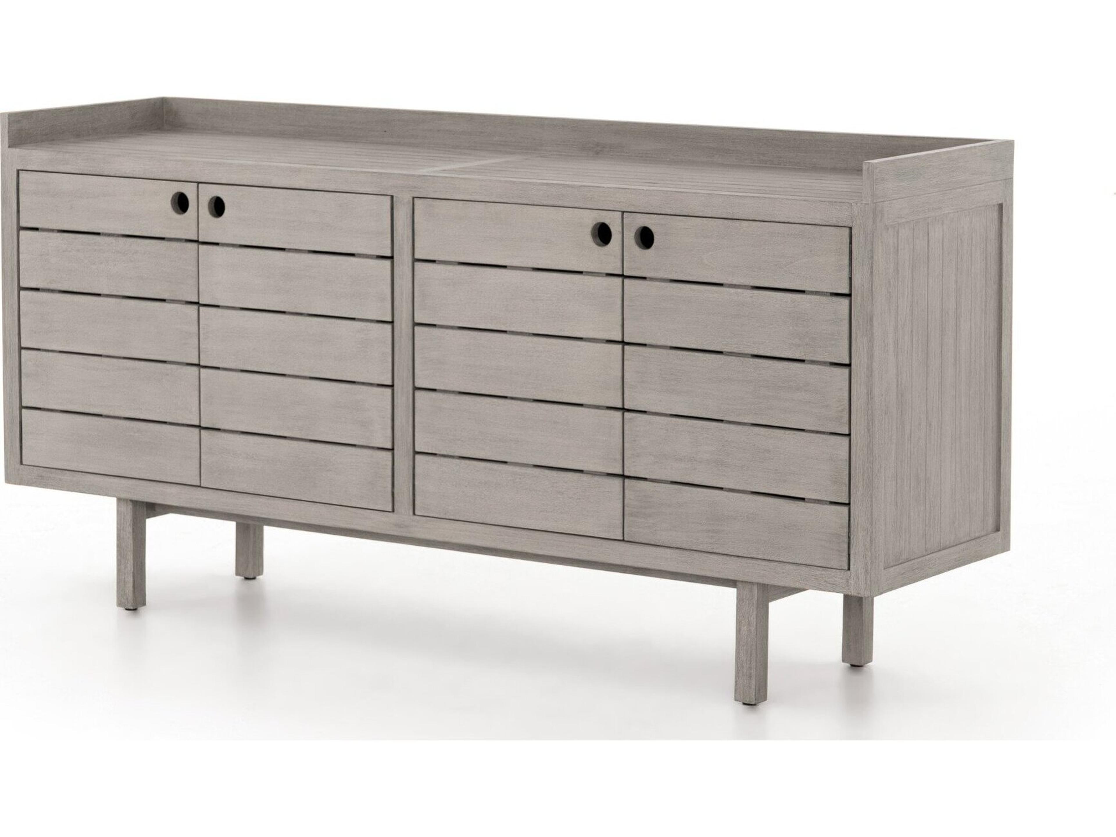 Four Hands Outdoor Solano Weathered Grey Teak Rectangular Sideboard