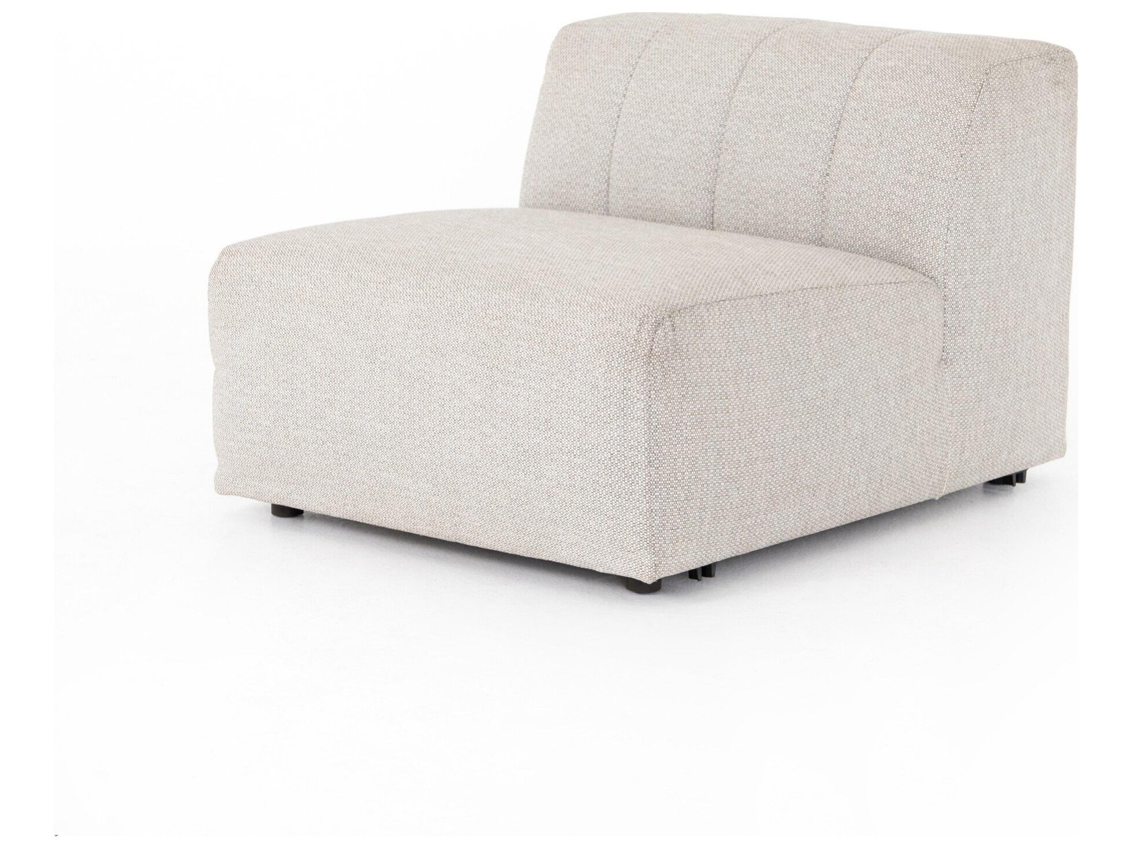 Solano Faye Ash Cushion Armless Lounge Chair