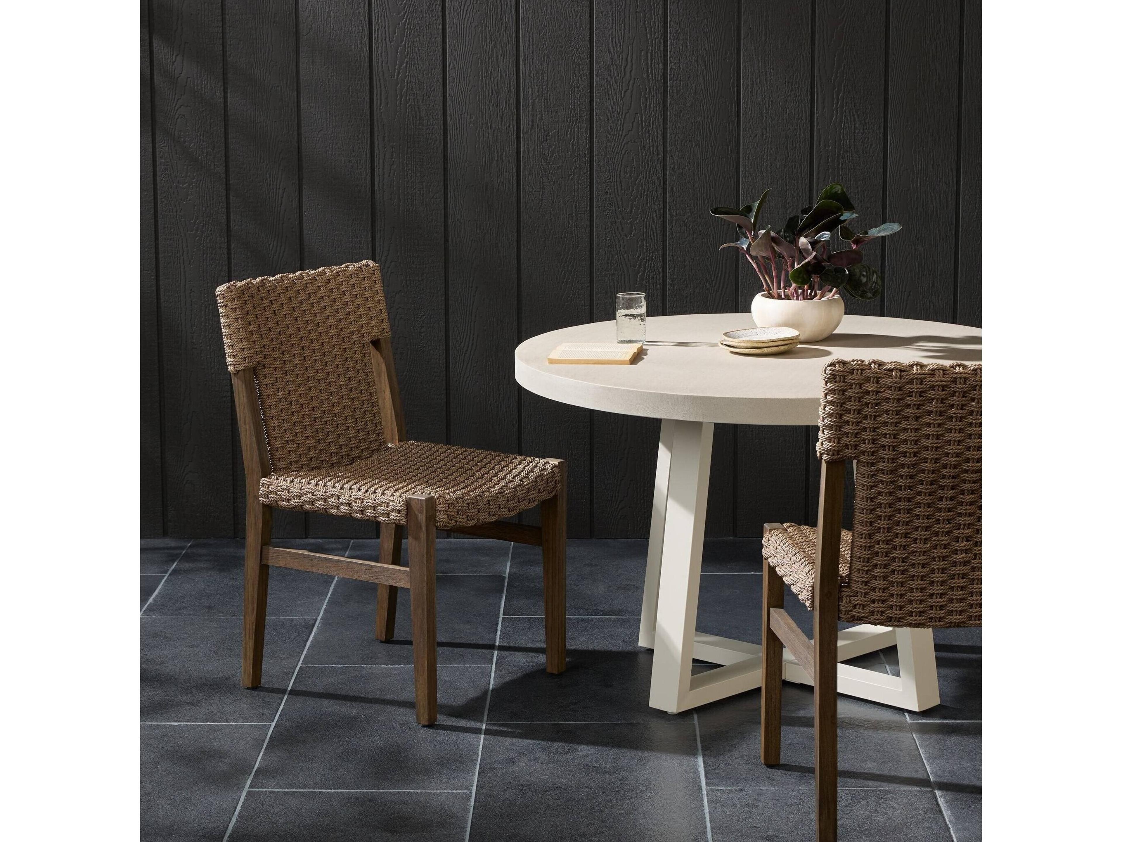 Four Hands Outdoor Solano Iron Teak Dining Set