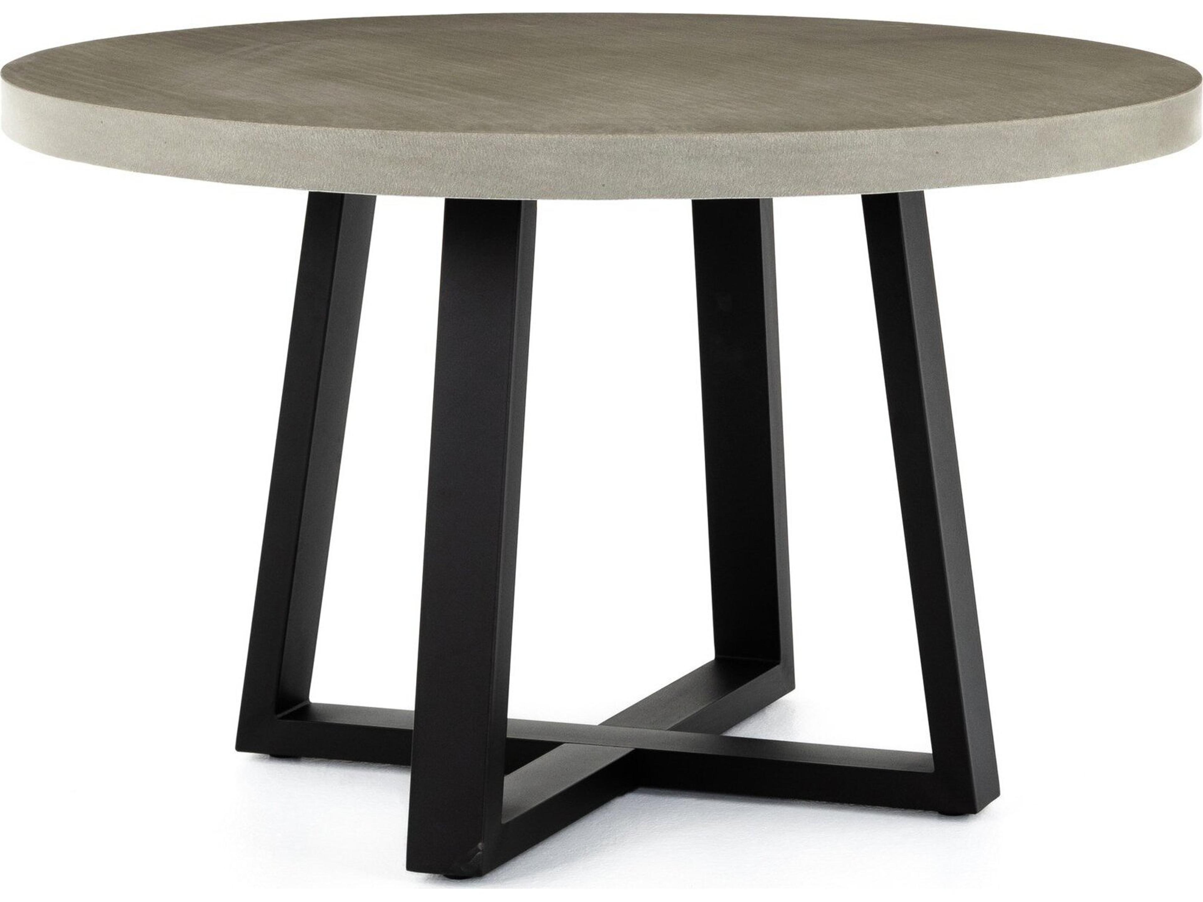 Four Hands Outdoor Constantine Light Grey Stone Round Dining Table