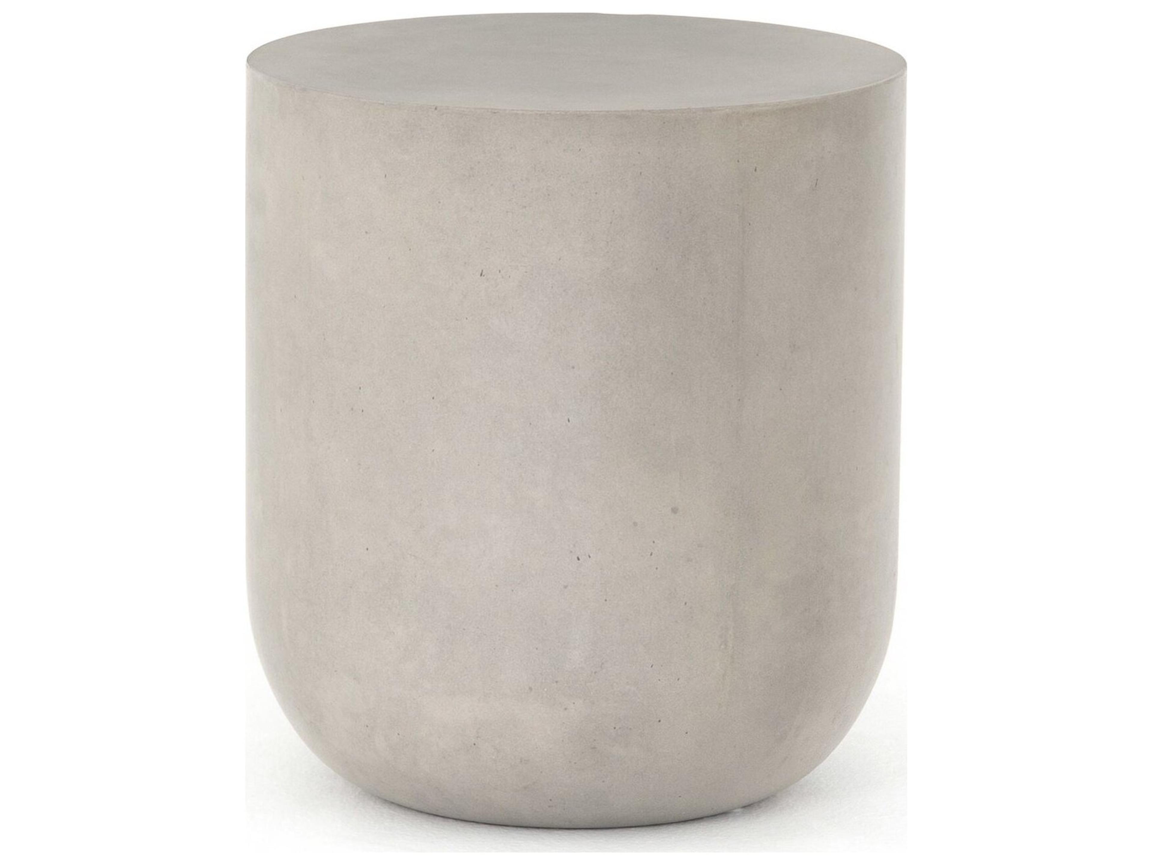 Four Hands Outdoor Thayer Grey  Concrete Round End Table