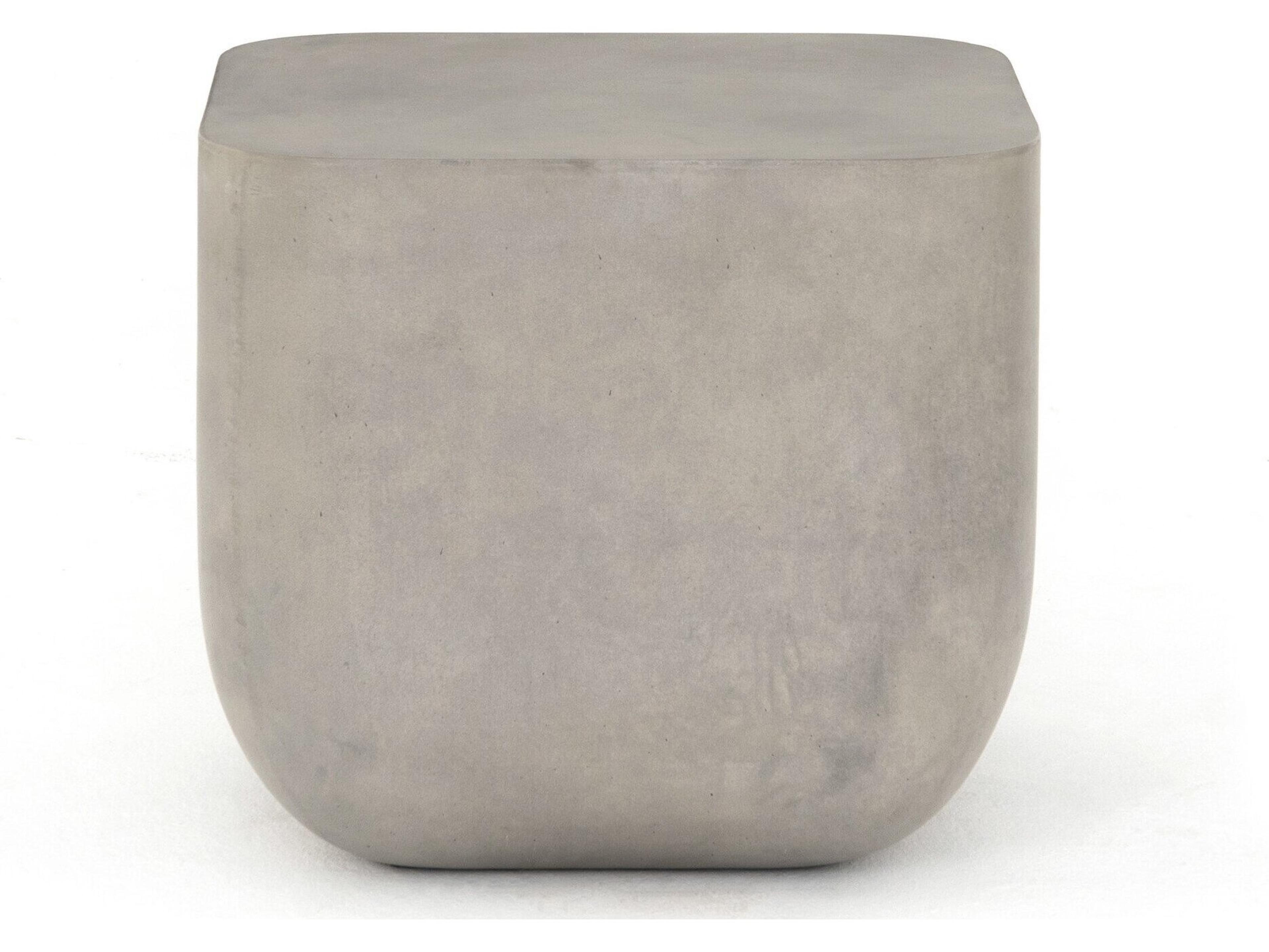 Four Hands Outdoor Thayer Grey Concrete Square End Table