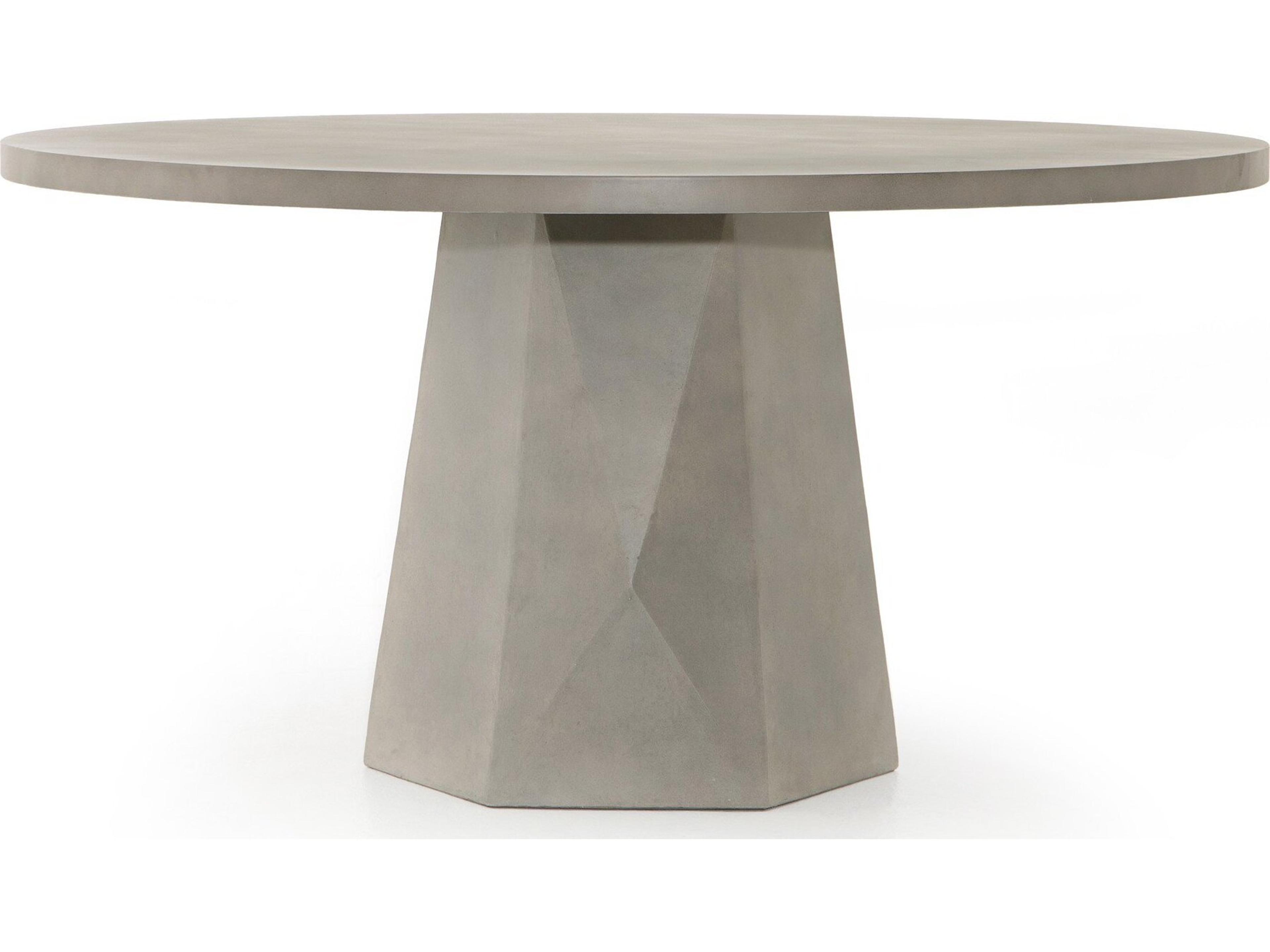 Four Hands Outdoor Thayer Bowman Grey Concrete 60" Round Dining Table