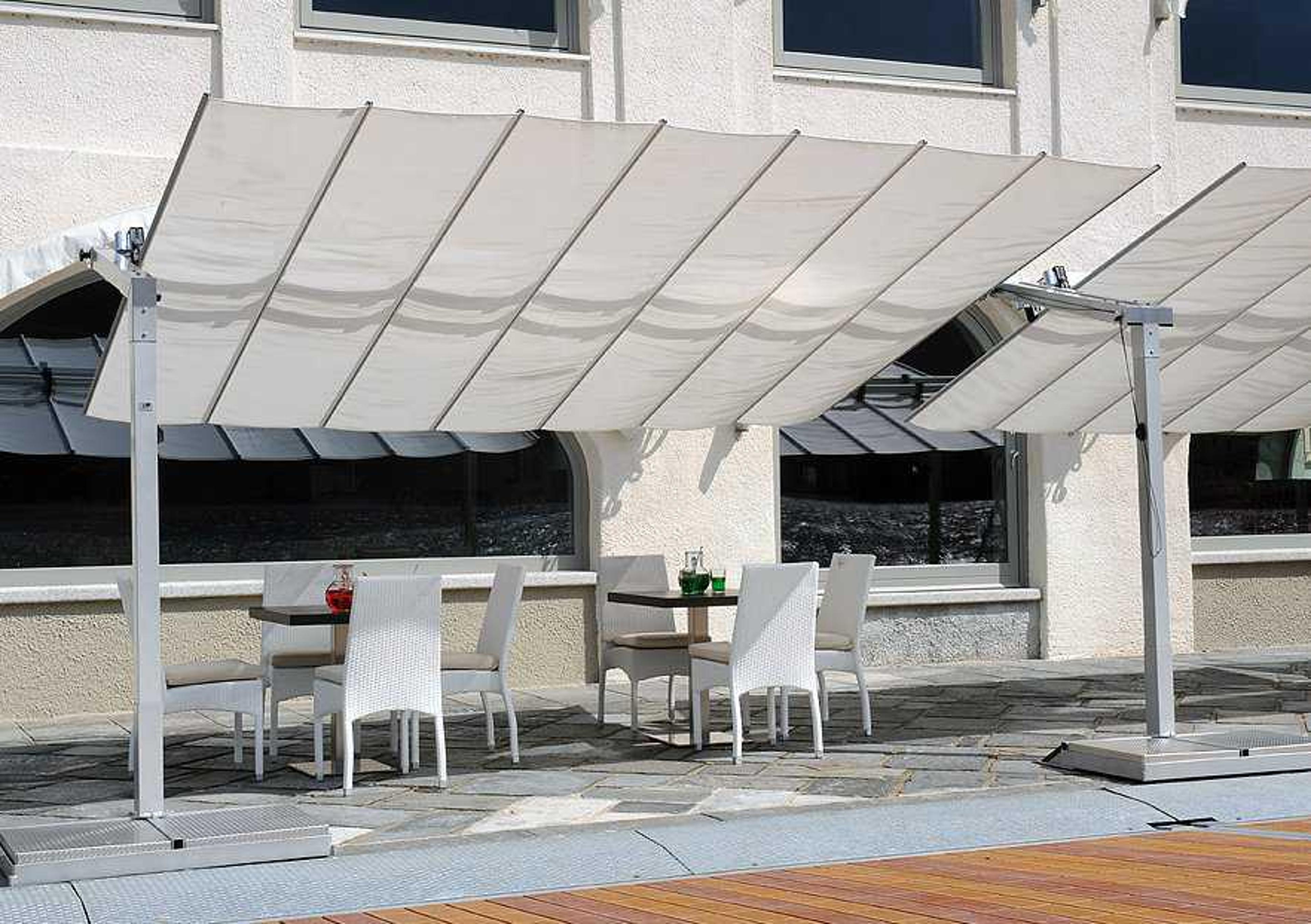 FIM Flexy Aluminum 10 x 16 Foot Rectangular Offset Outdoor Umbrella