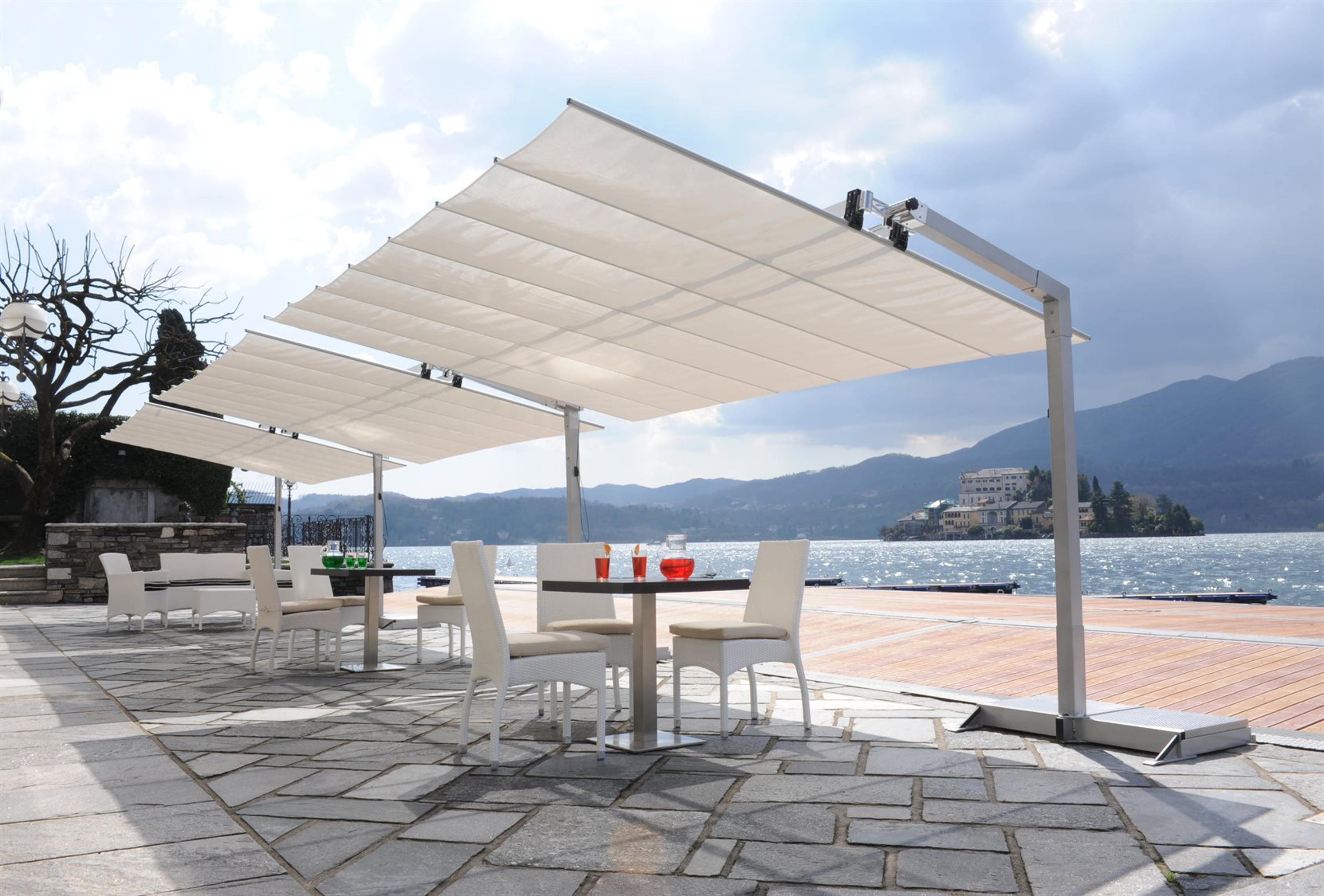 FIM Flexy Aluminum 8 x 12 Foot Rectangular Offset Patio Umbrella