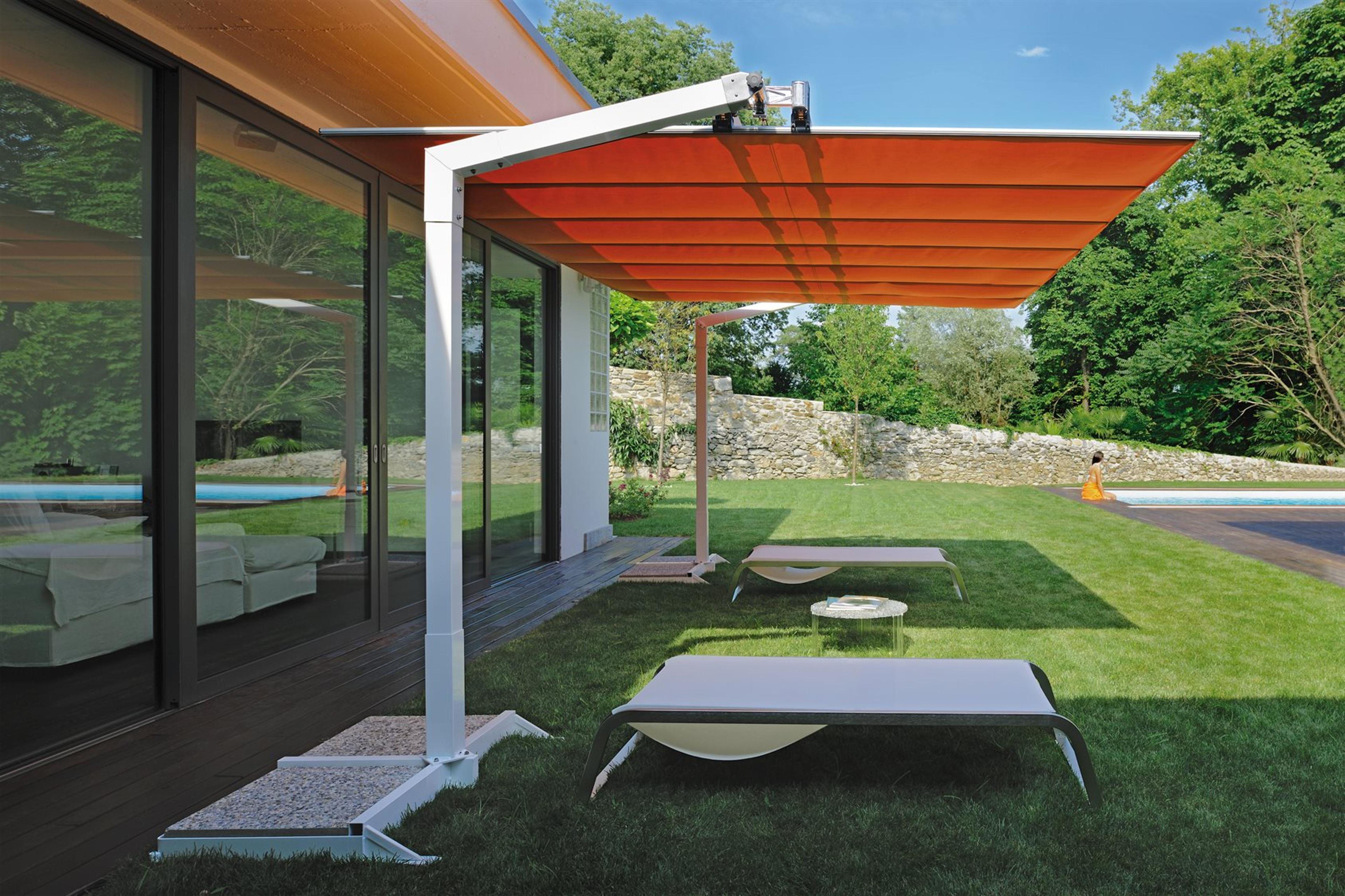 FIM Flexy Aluminum 8 x 14 Foot Rectangular Offset Outdoor Umbrella