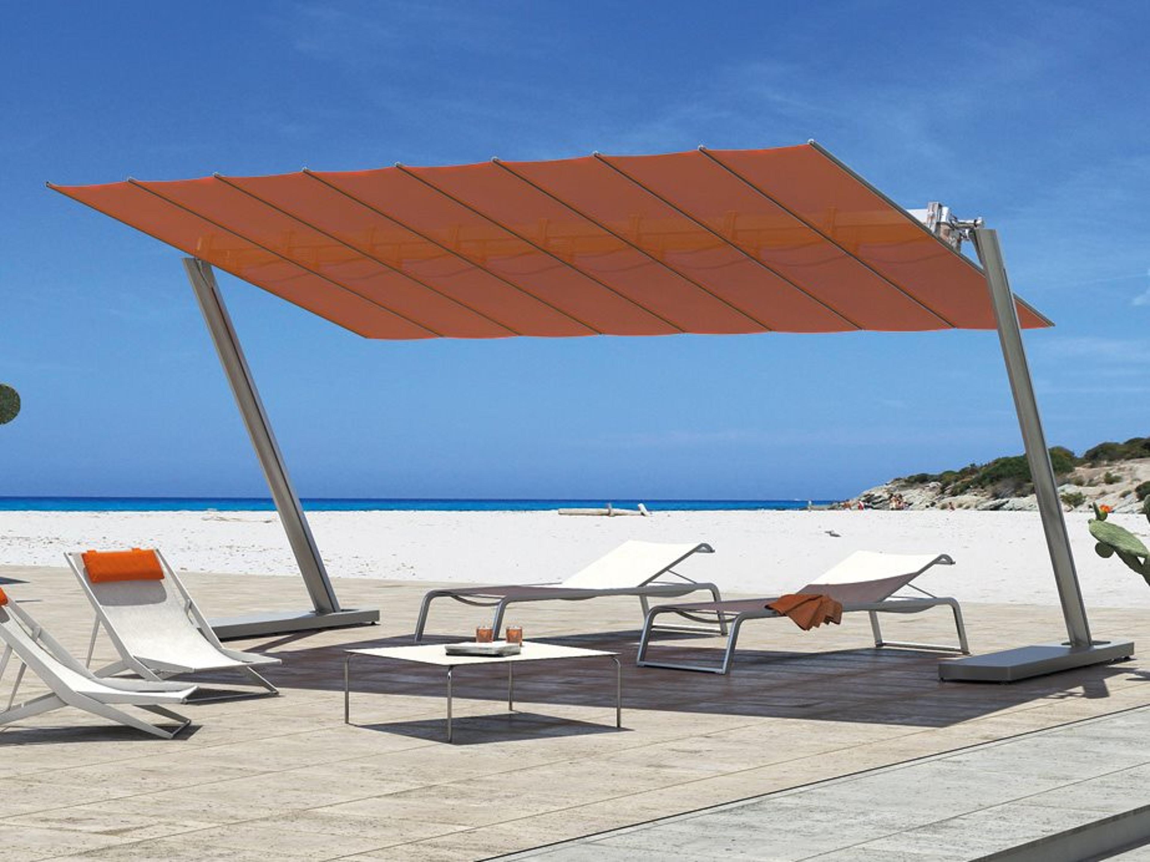 FIM Umbrellas Flexy Zen Aluminum 8 x 14 Foot Rectangular Offset Umbrella