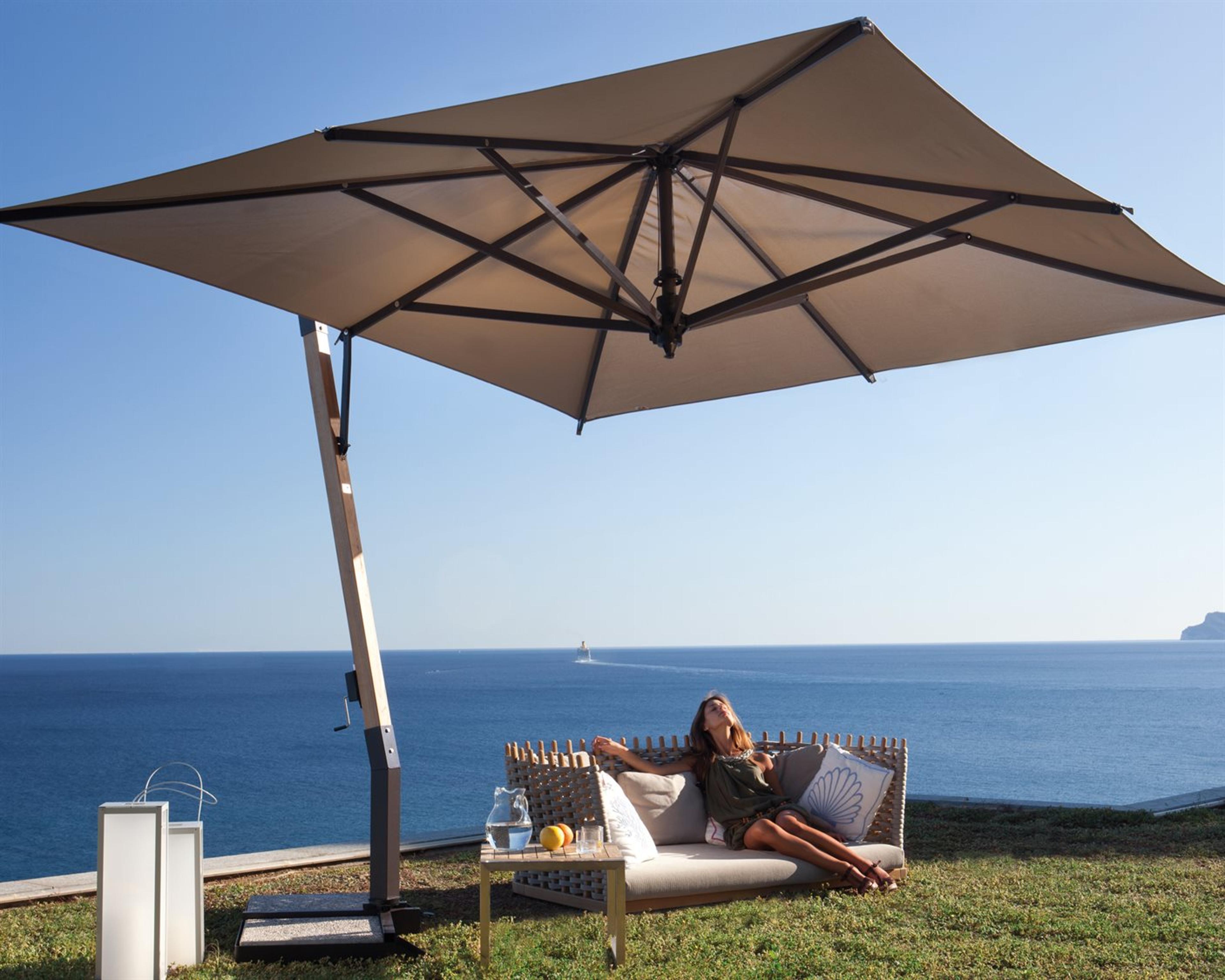 FIM P-Series Aluminum 11.5 Square Cantilever Outdoor Umbrella