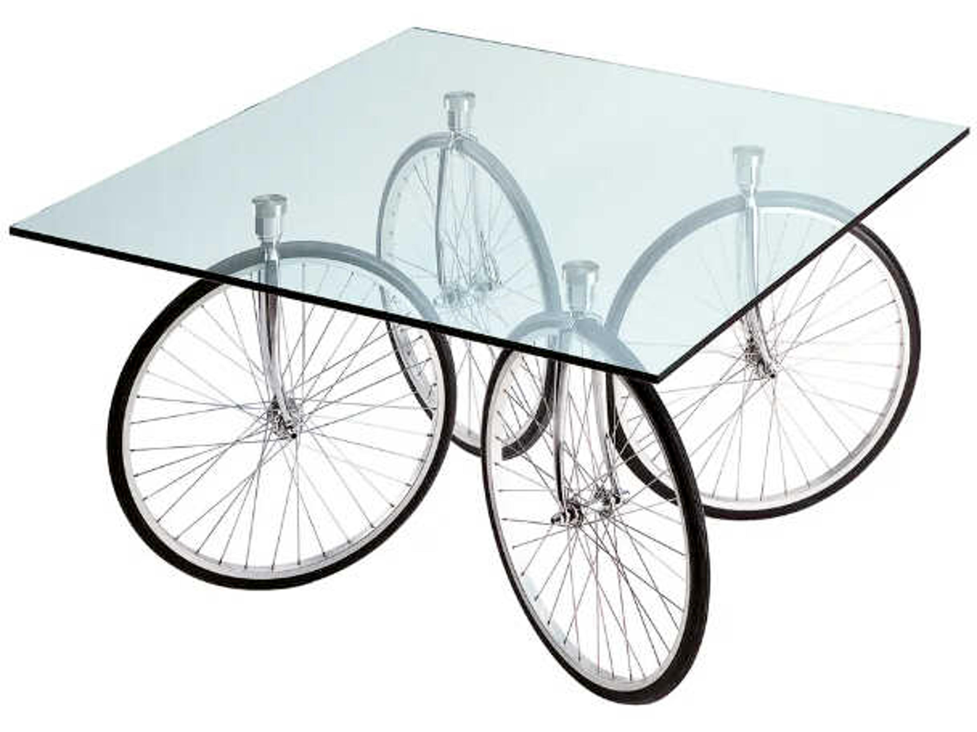 Fontana Arte Tour Square Glass Stainless Steel Dining Table