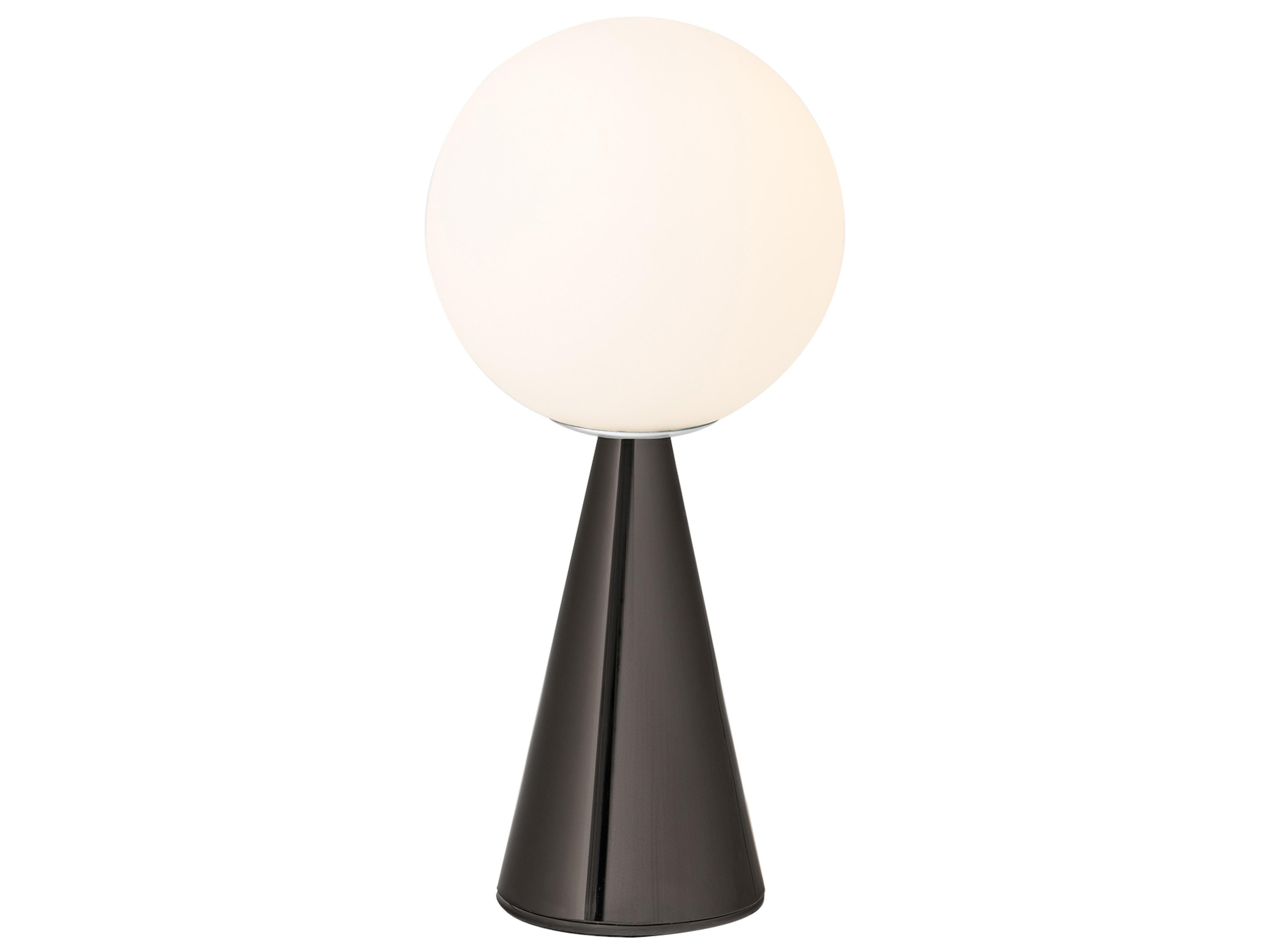 Fontana Arte Bilia LED Glossy Black Glass Table Lamp