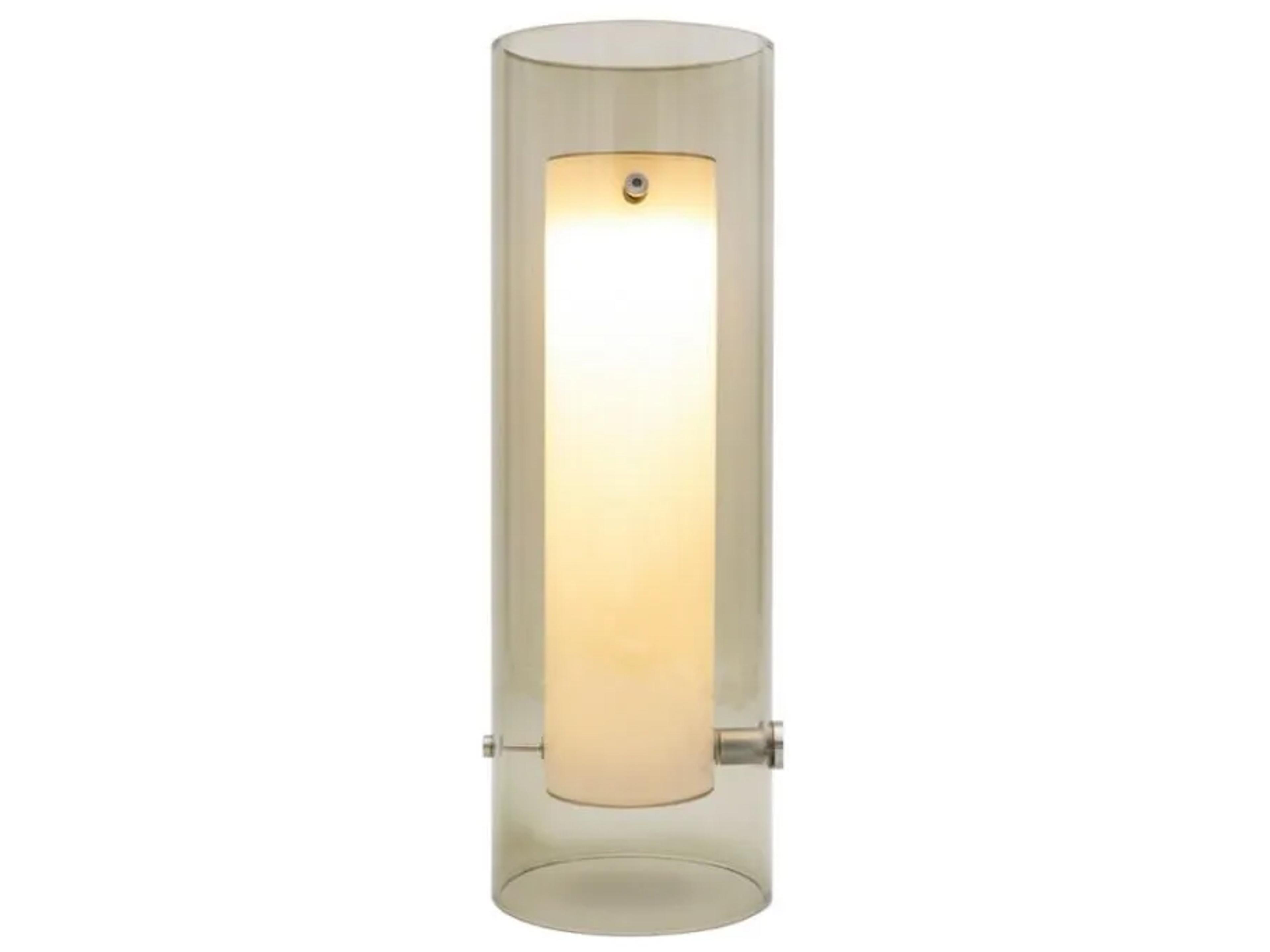 Fontana Arte Lasospesa Gray Fume Glass LED Table Lamp