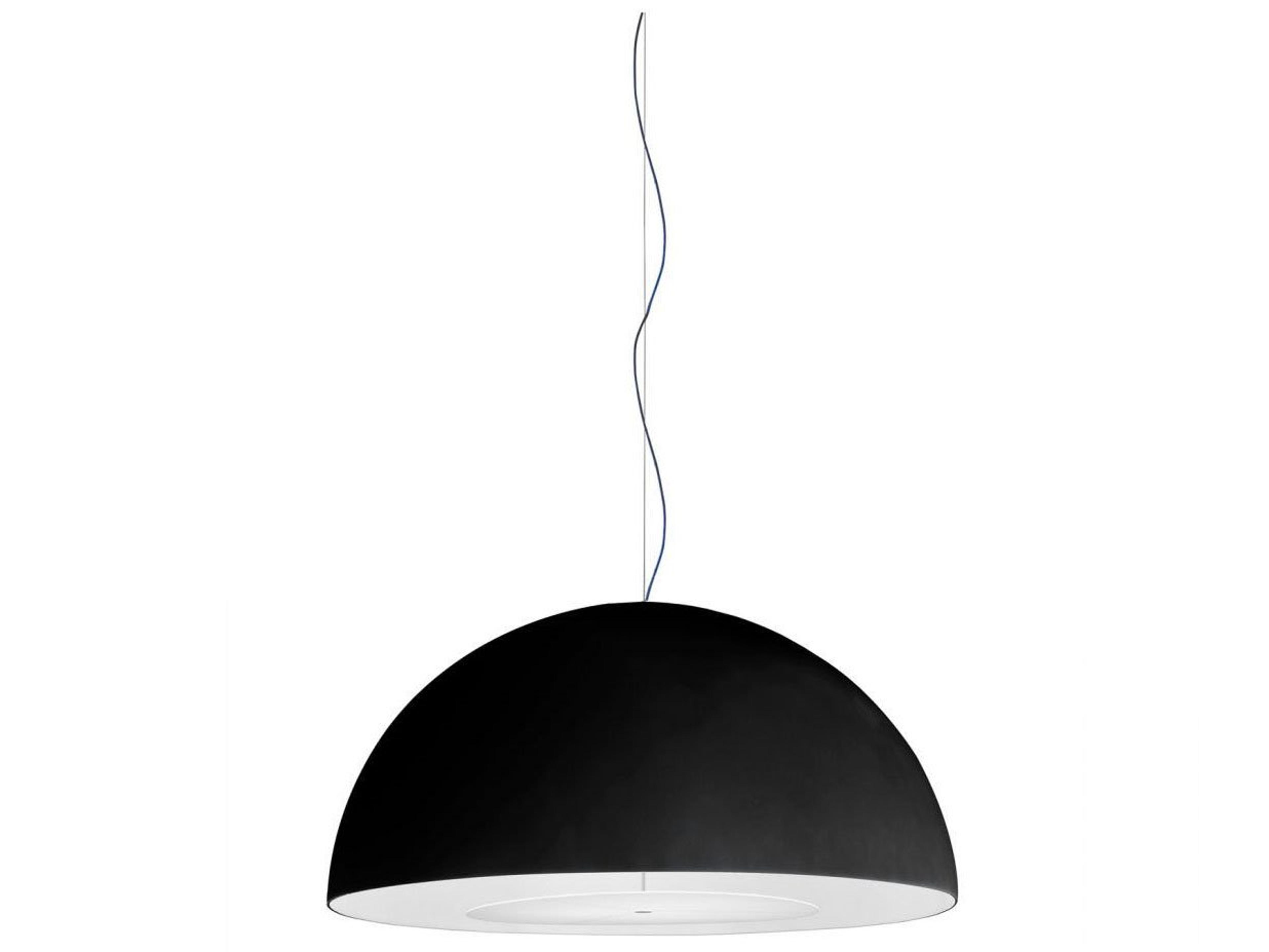 Fontana Arte Avico 3-Light Black Dome Round Pendant