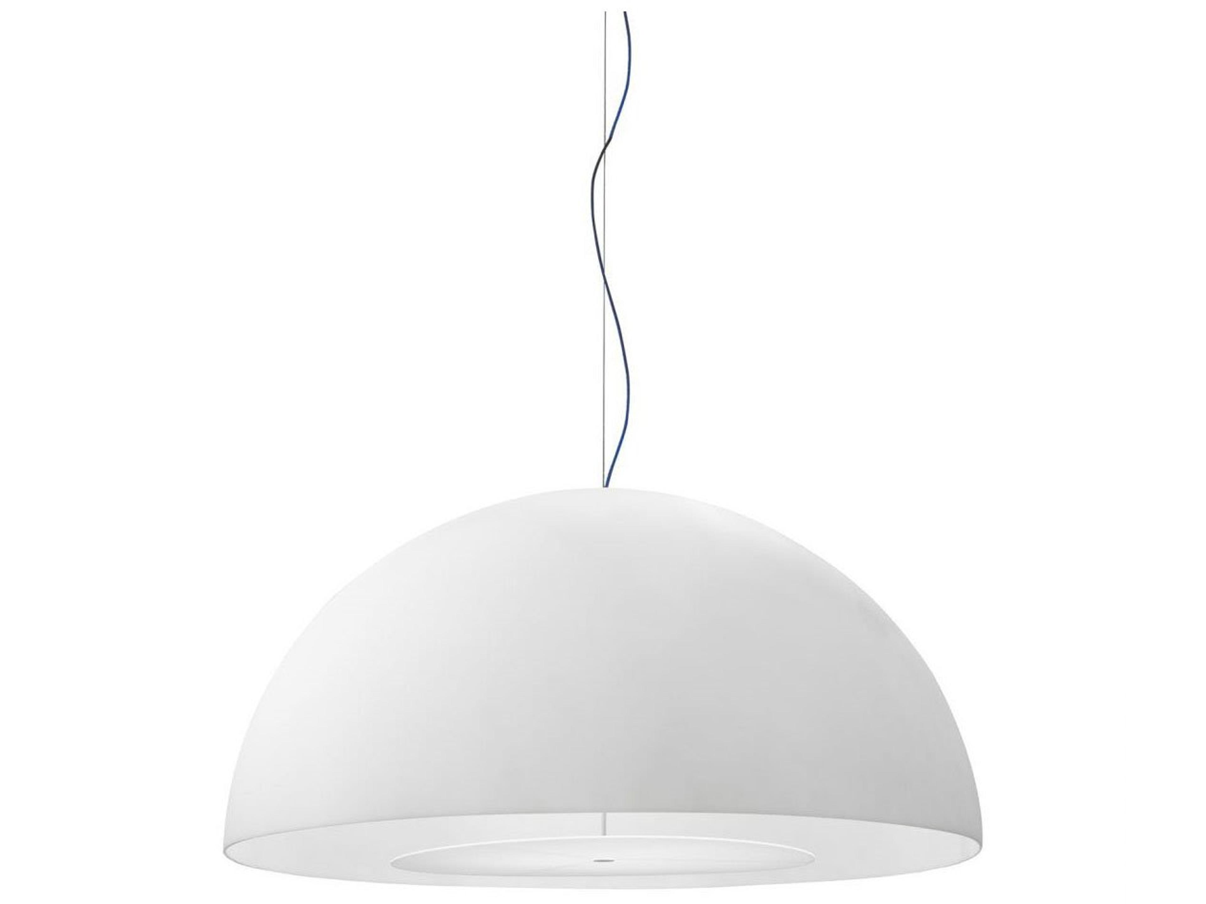 Fontana Arte Avico 3-Light White Dome Round Pendant