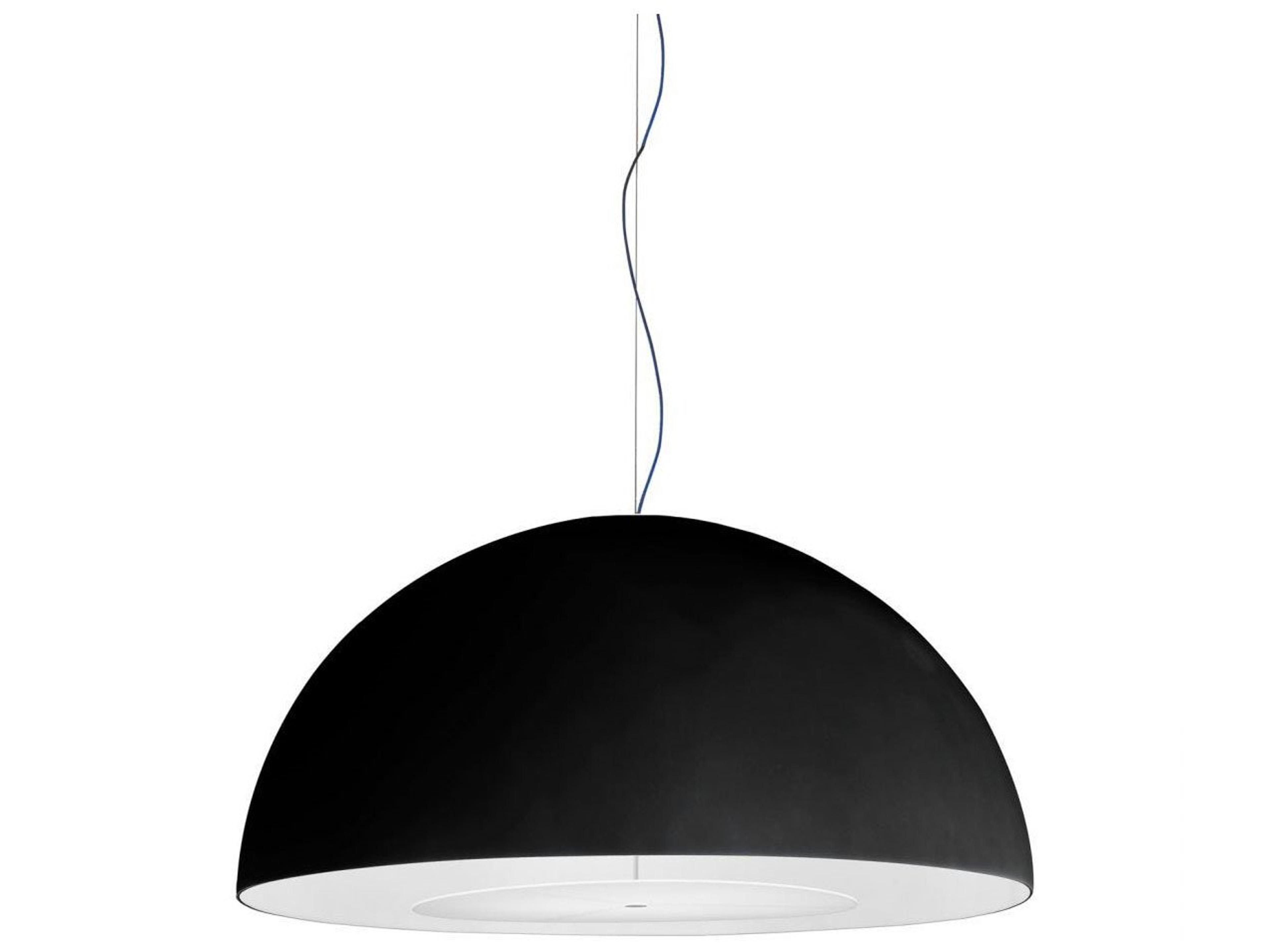 Fontana Arte Avico 3-Light Black Dome Round Pendant
