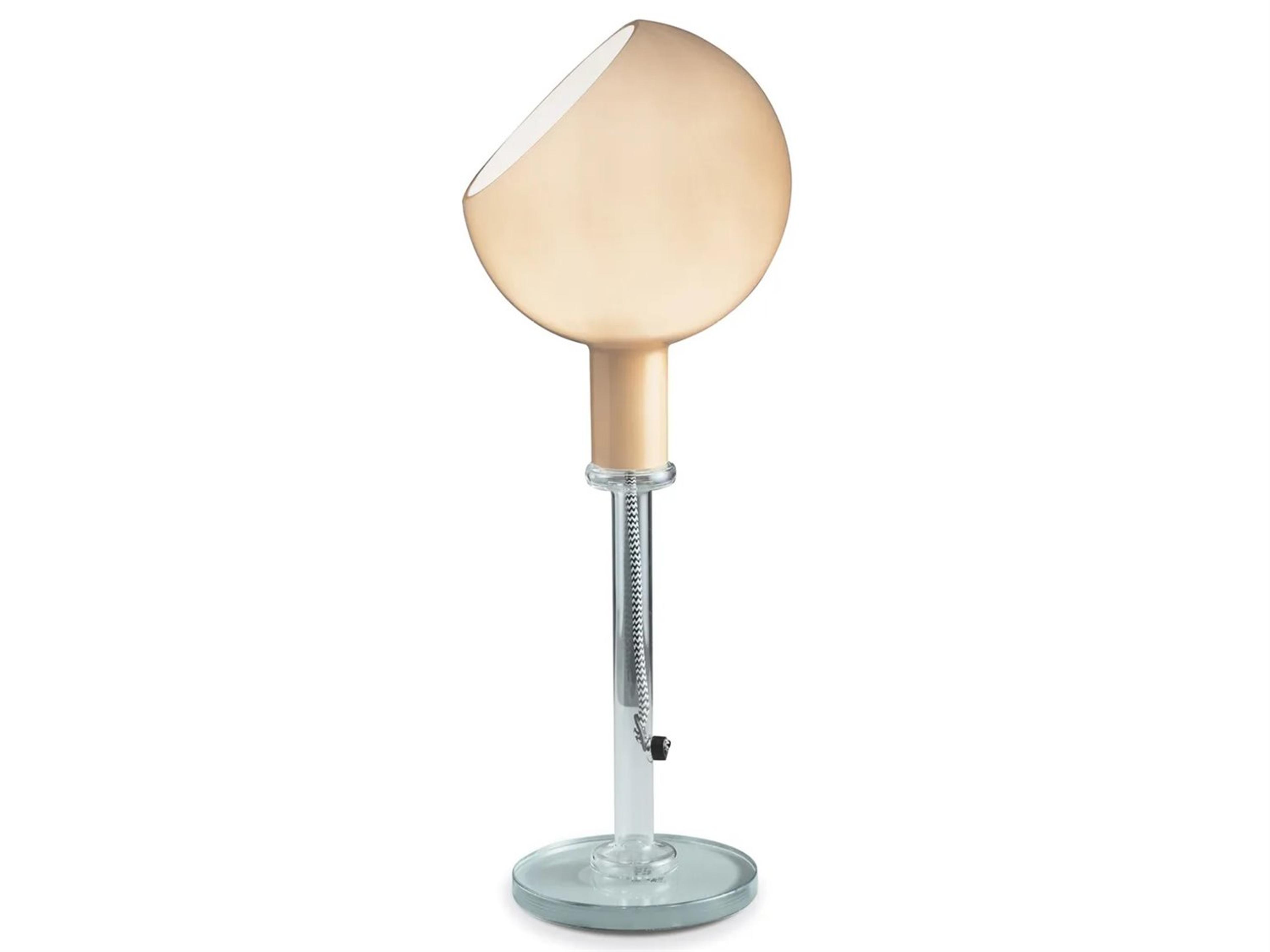 Fontana Arte Parola Amber with Transparent Glass With Orange Table Lamp