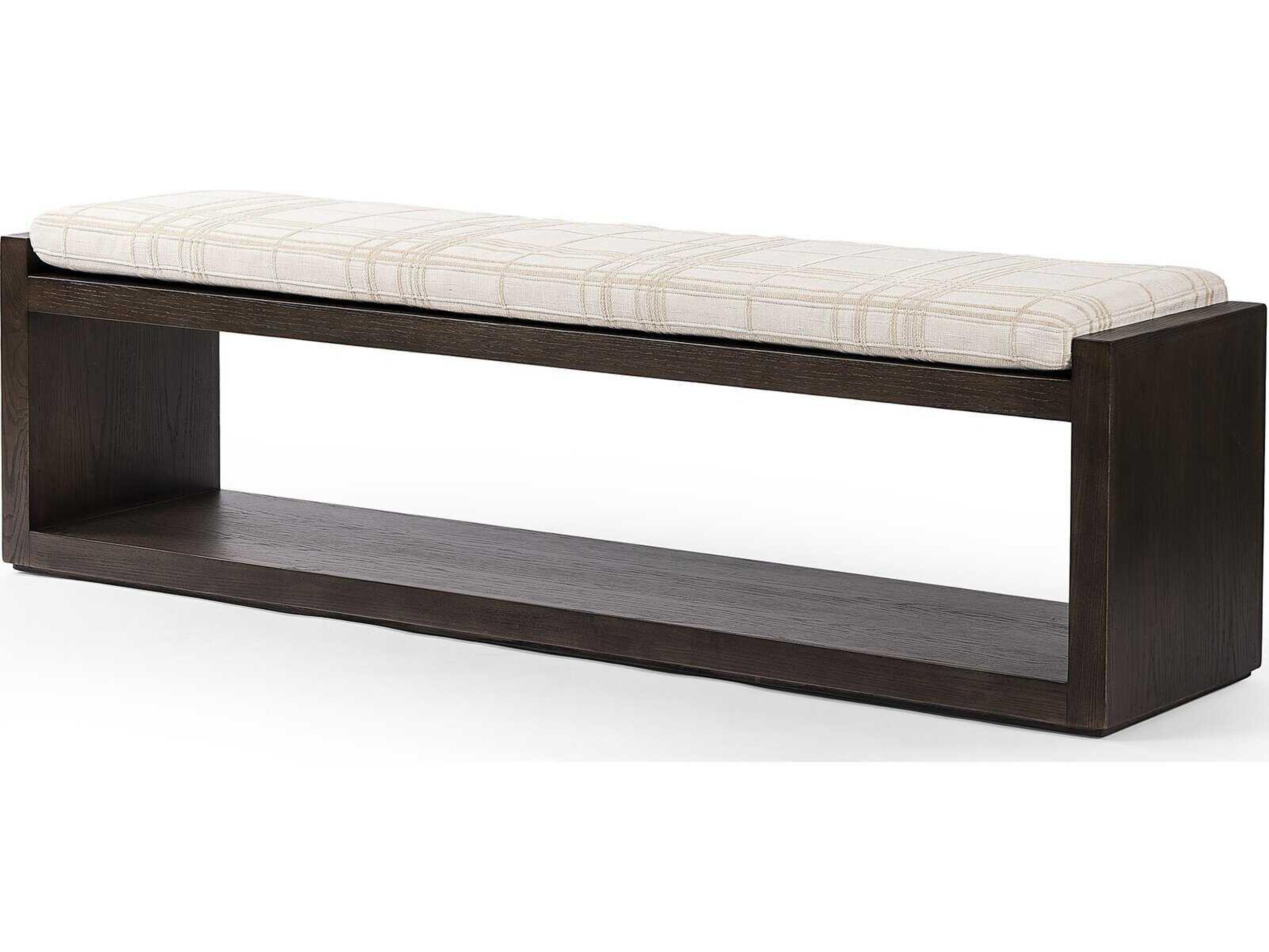 Four Hands Ashford Edmon Sheffield Ivory Upholstered Accent Bench