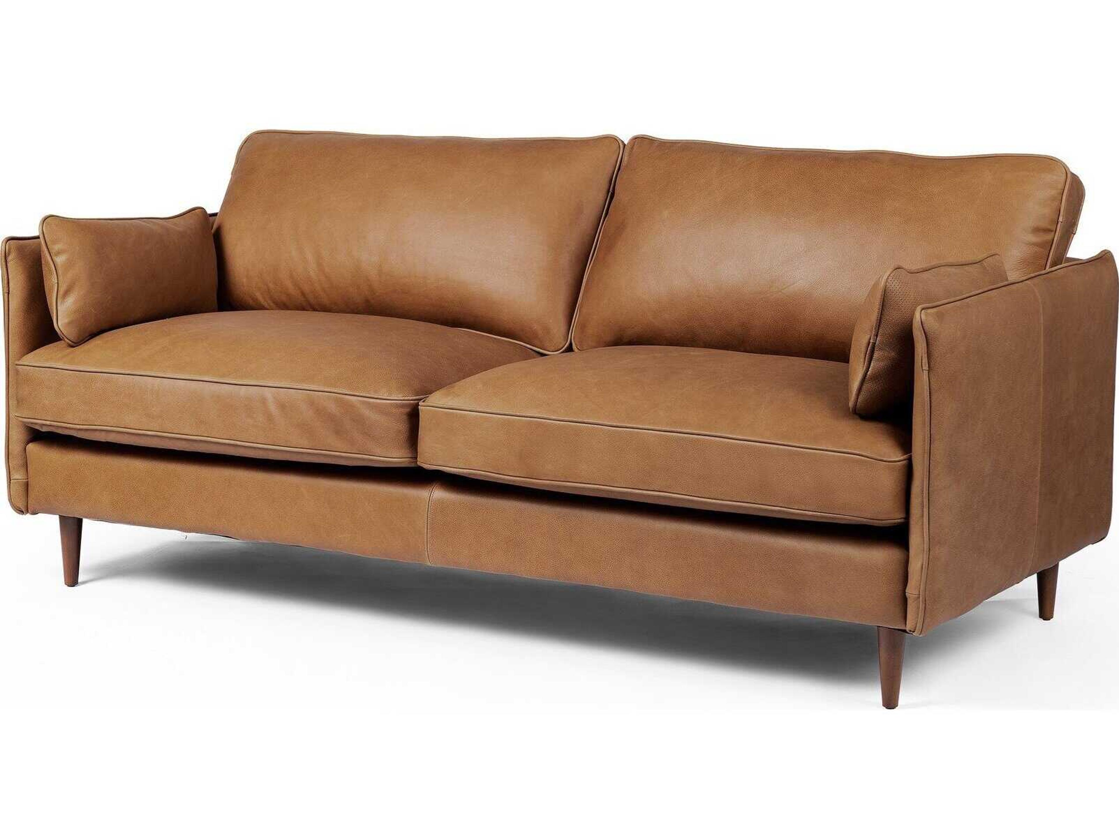 Four Hands Ashford Reese Palermo Cognac Leather Sofa