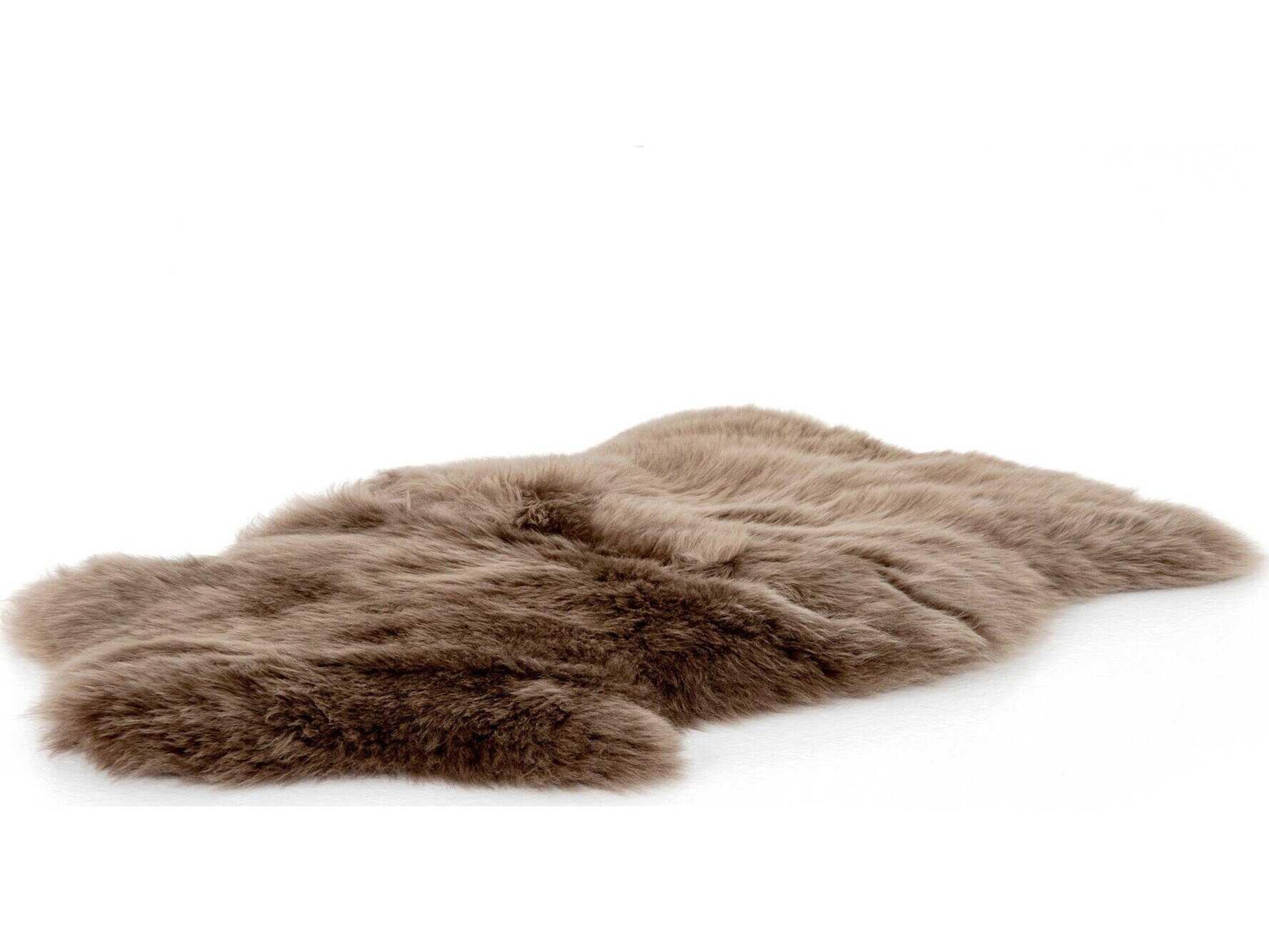 Four Hands Mateo Lalo Lambskin Throw Taupe