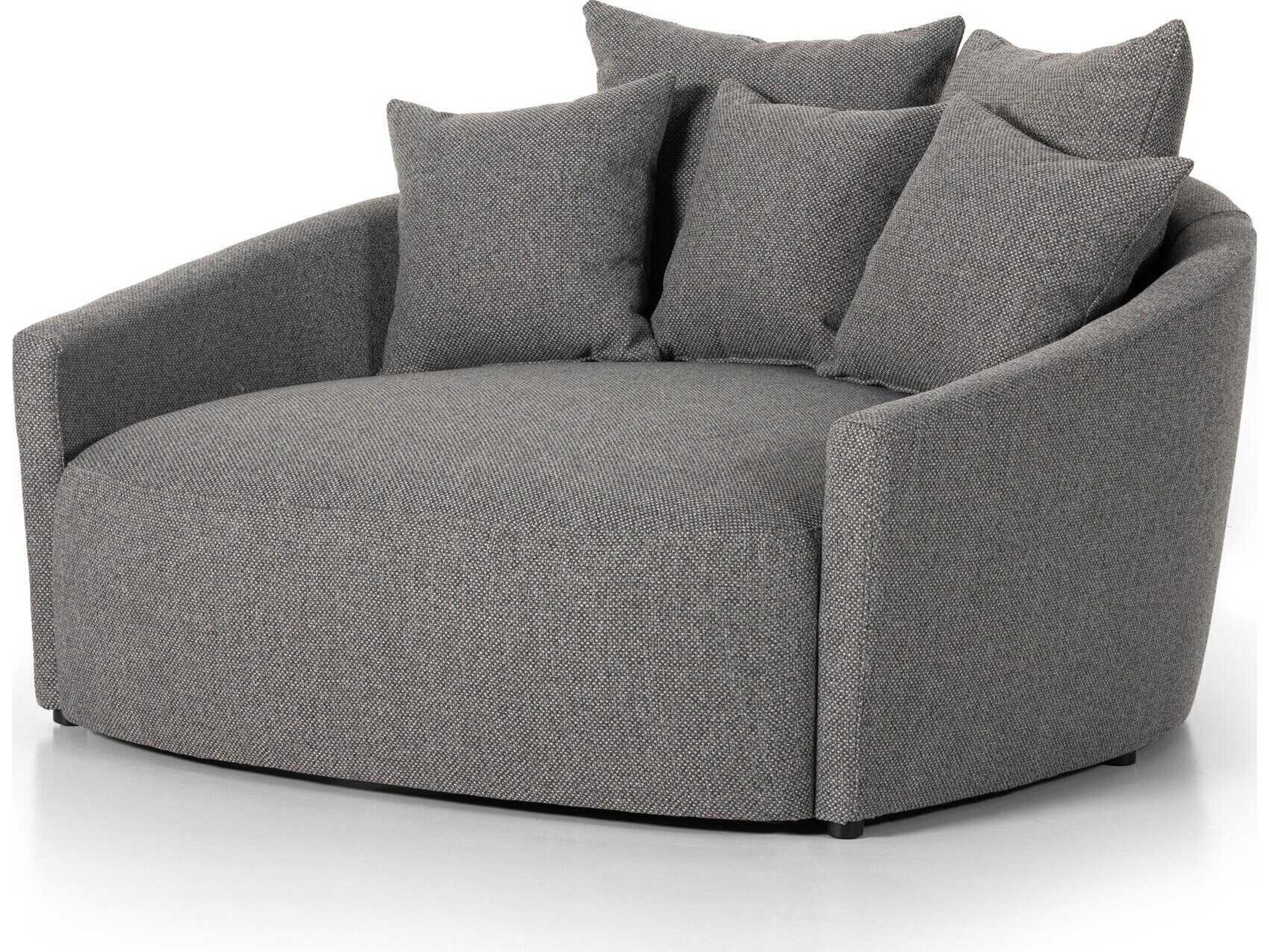 Four Hands Atelier Chloe Gray Fabric Chair and a Half