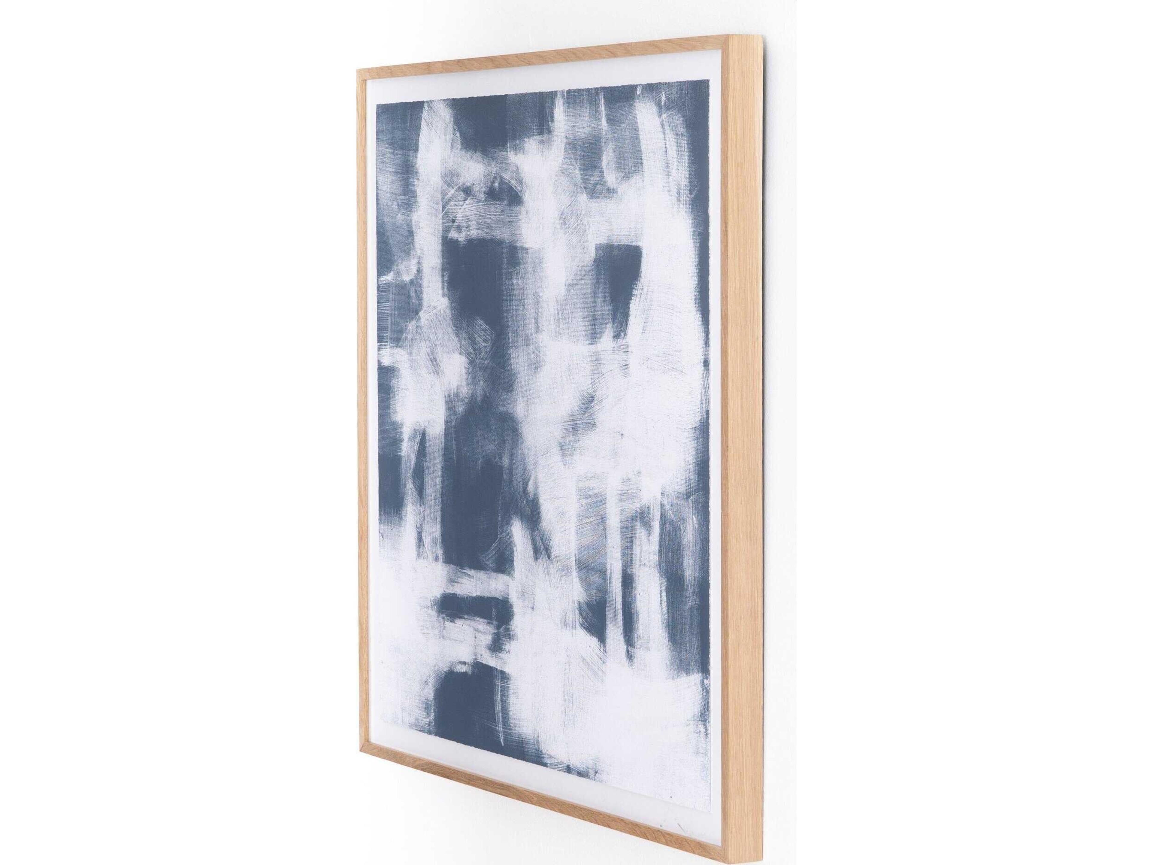 Four Hands Art Studio Jane's Sky by Gold Rush Art Co. Vertical Grain White Oak  Canvas Wall Art