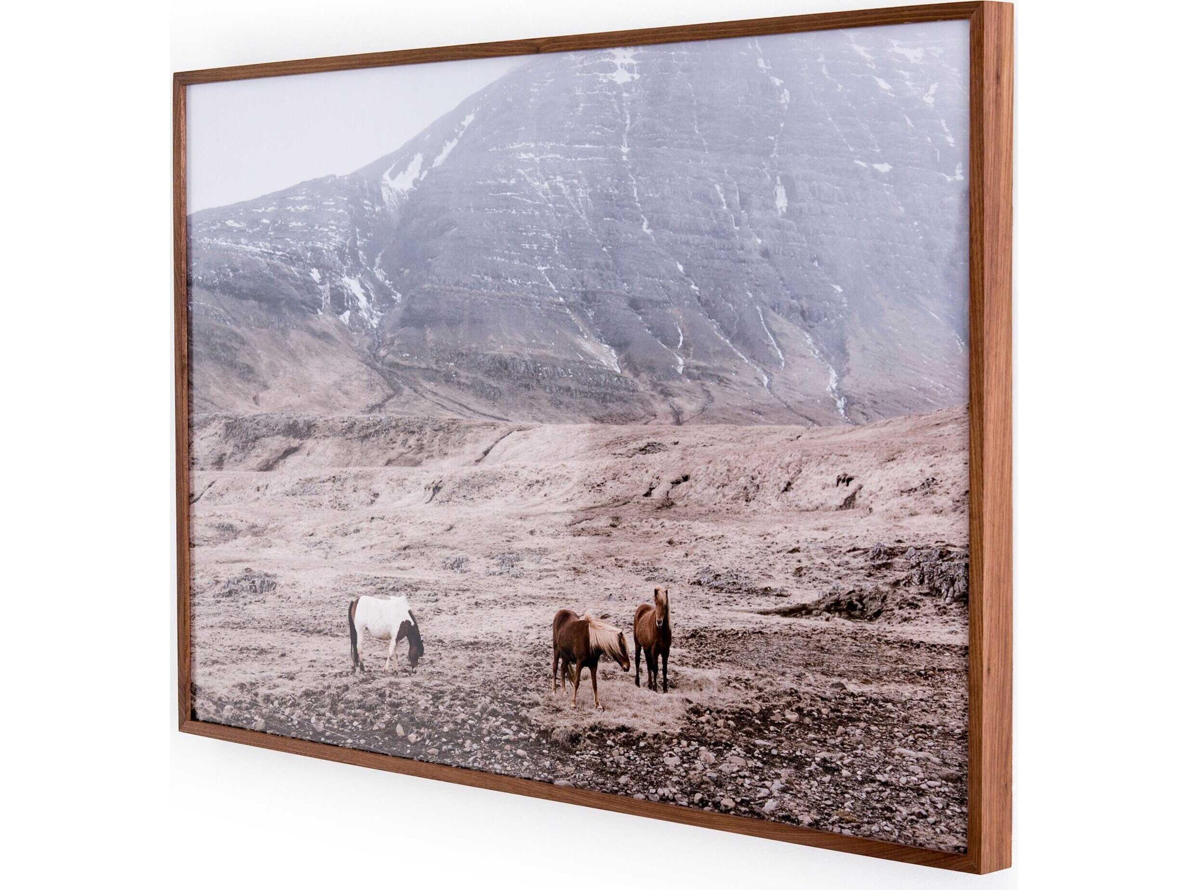 Four Hands Art Studio Wild Horses Walnut  Canvas Wall Art