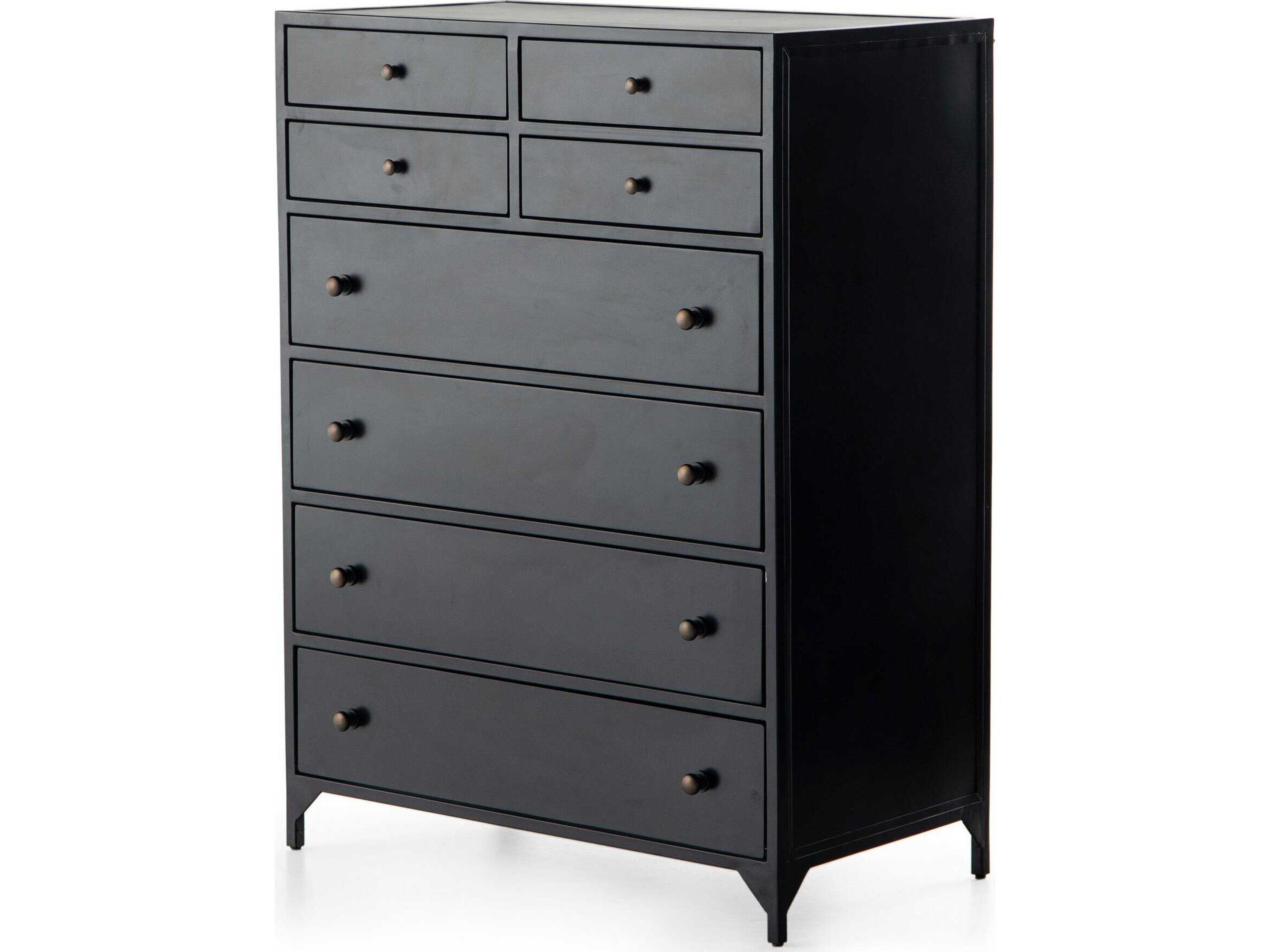 Four Hands Belmont 8-Drawers Black Weathered Bronze Accent Chest