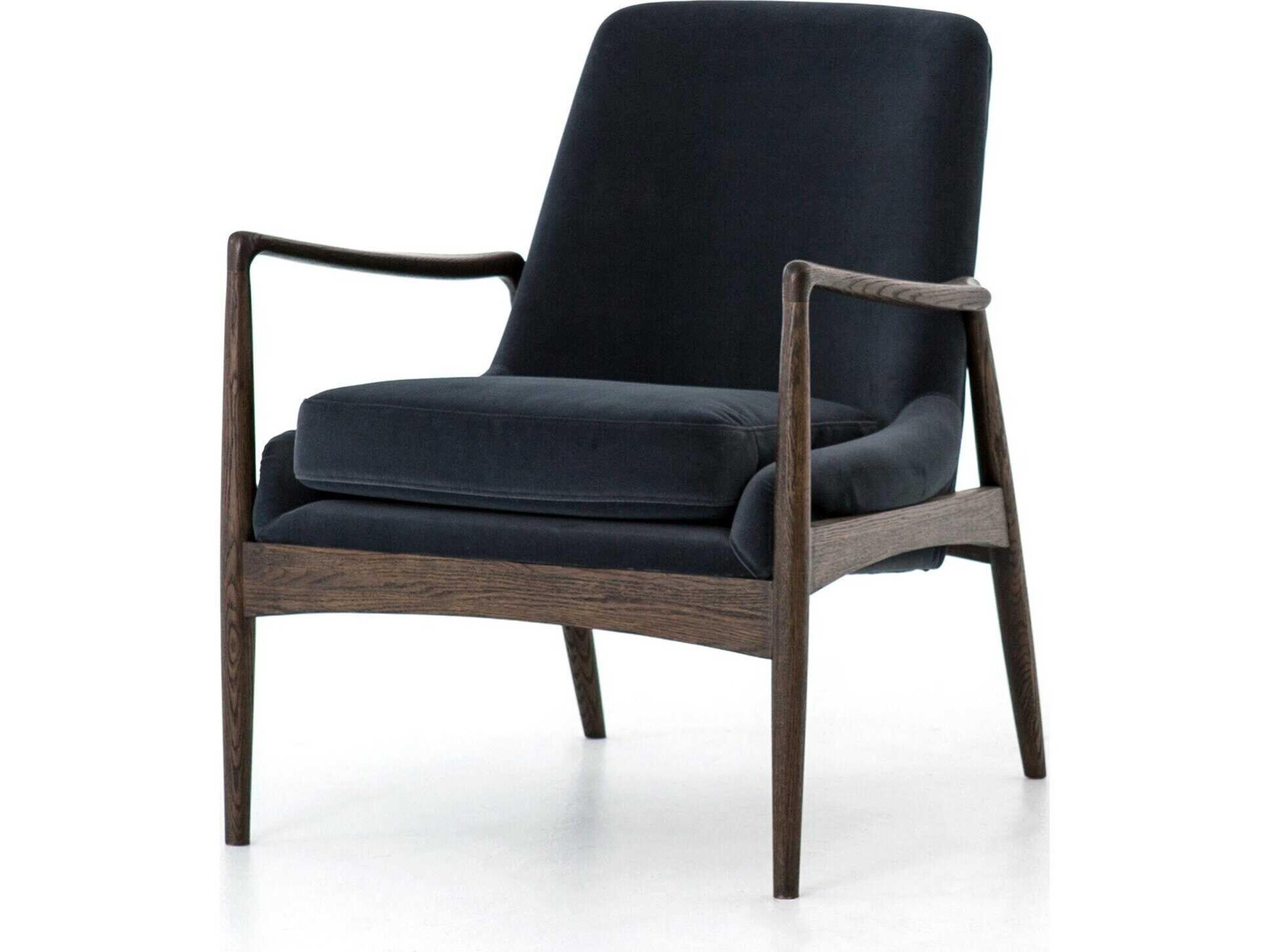 Four Hands Ashford Braden Modern Velvet Shadow Velvet Accent Chair