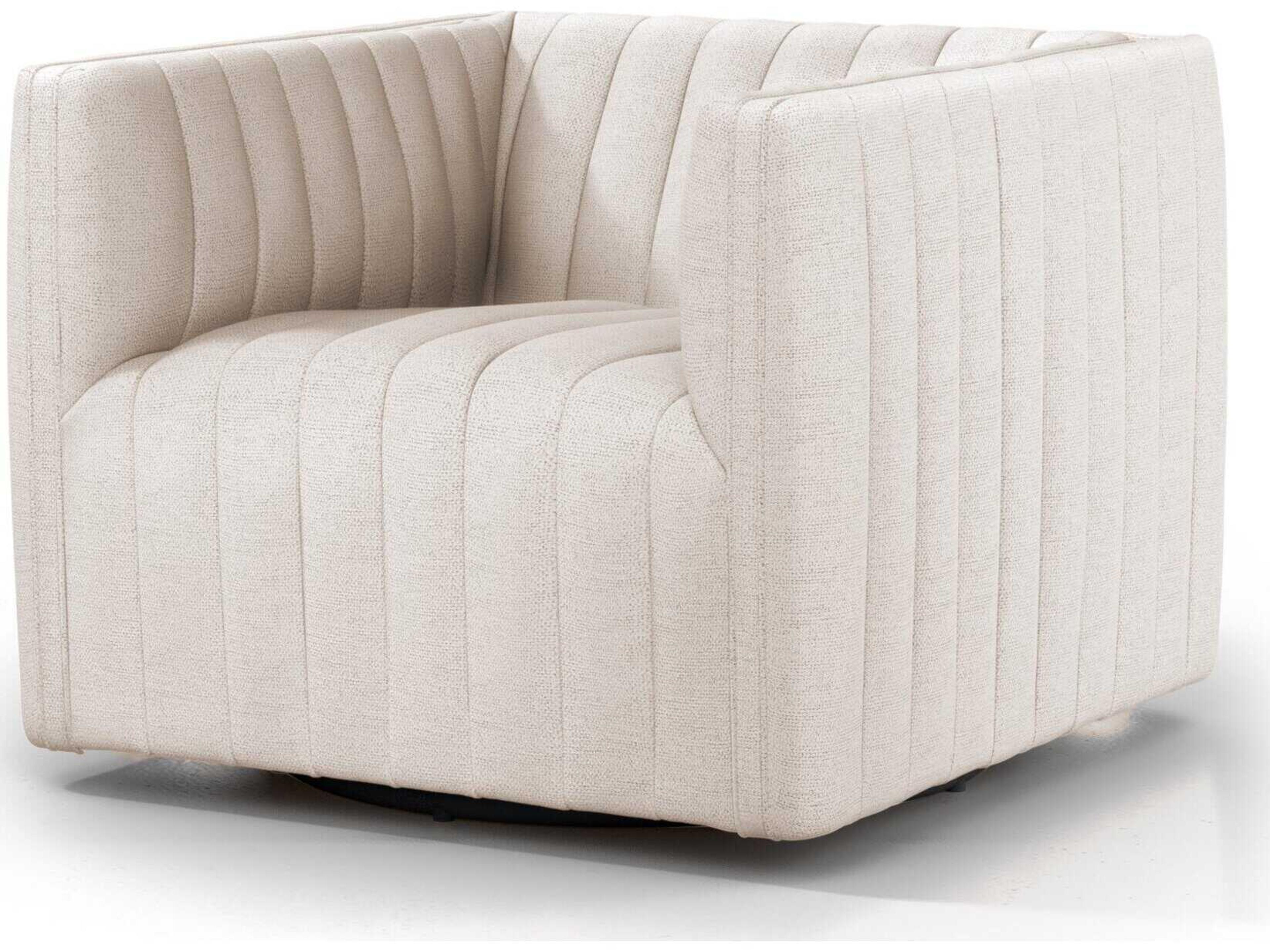 Four Hands Grayson Augustine Swivel Cream Fabric Accent Chair
