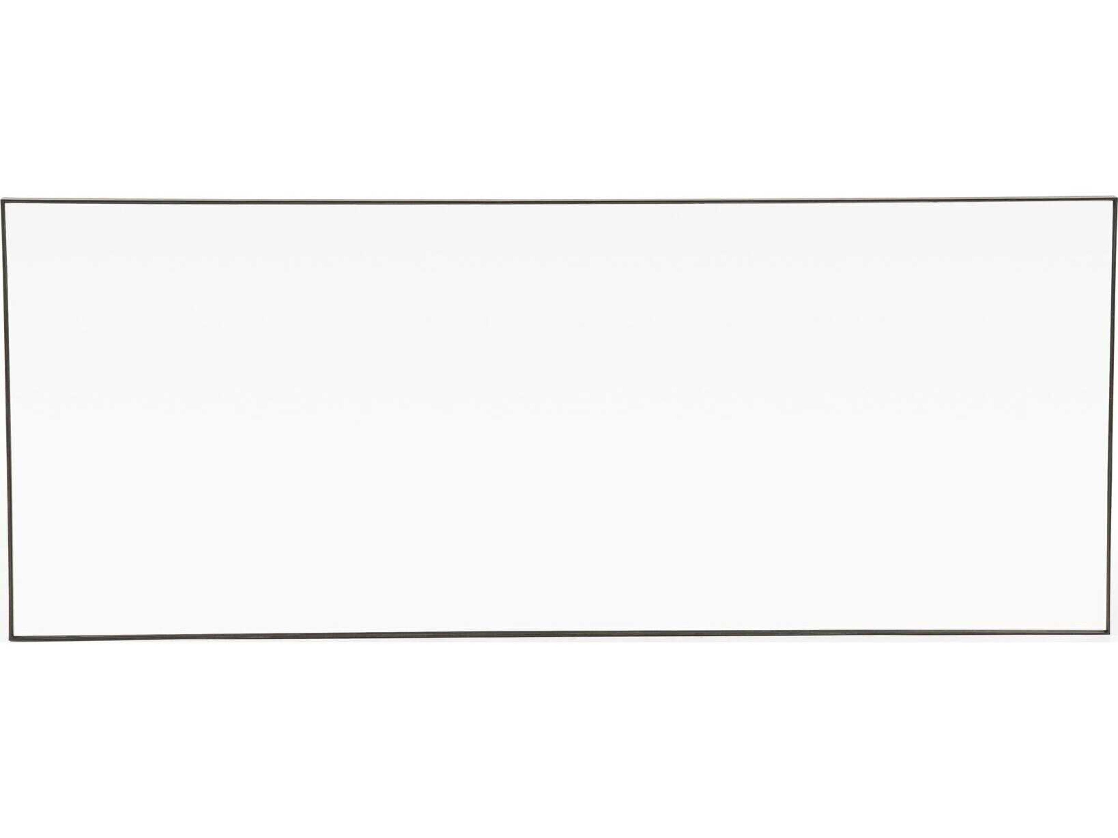 Four Hands Hughes Bellvue Rustic Black Rectangular Floor Mirror