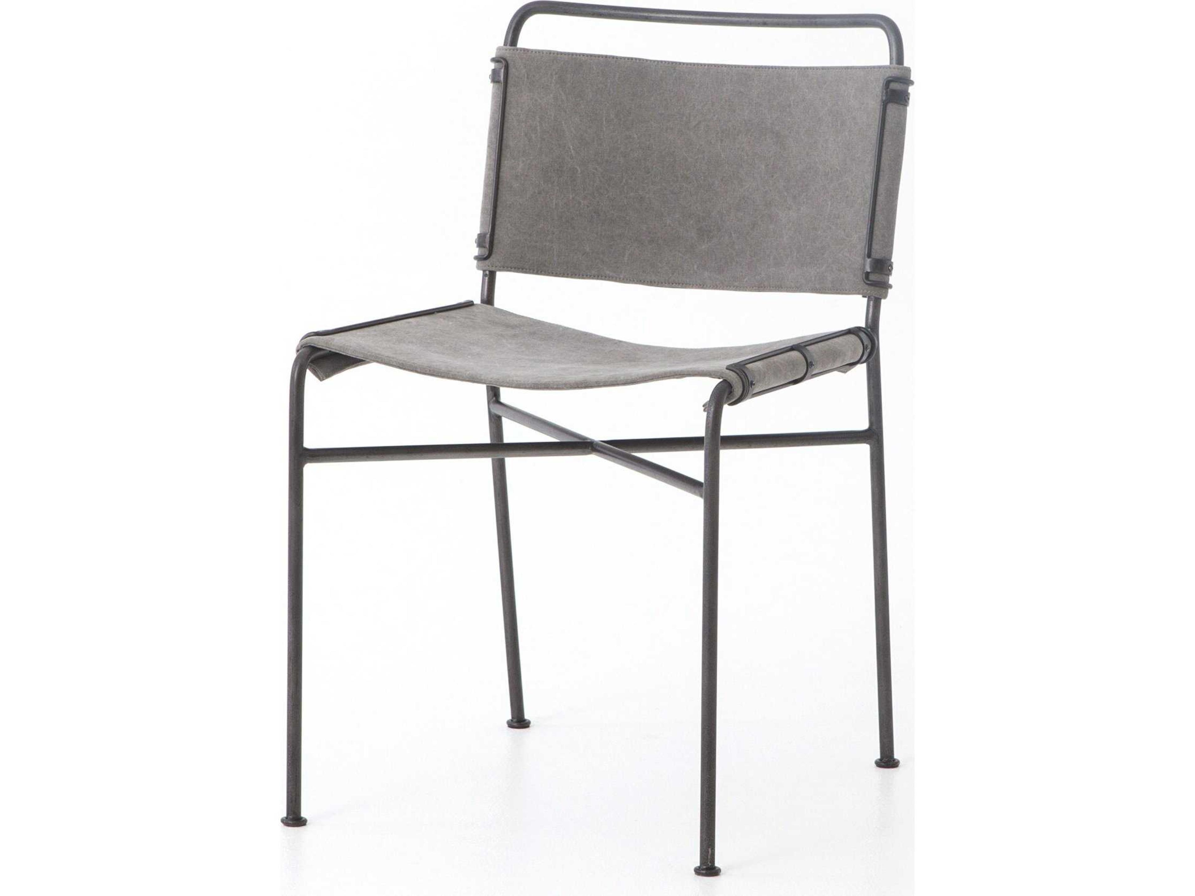 Four Hands Irondale Wharton Stonewash Grey Upholstered Dining Chair