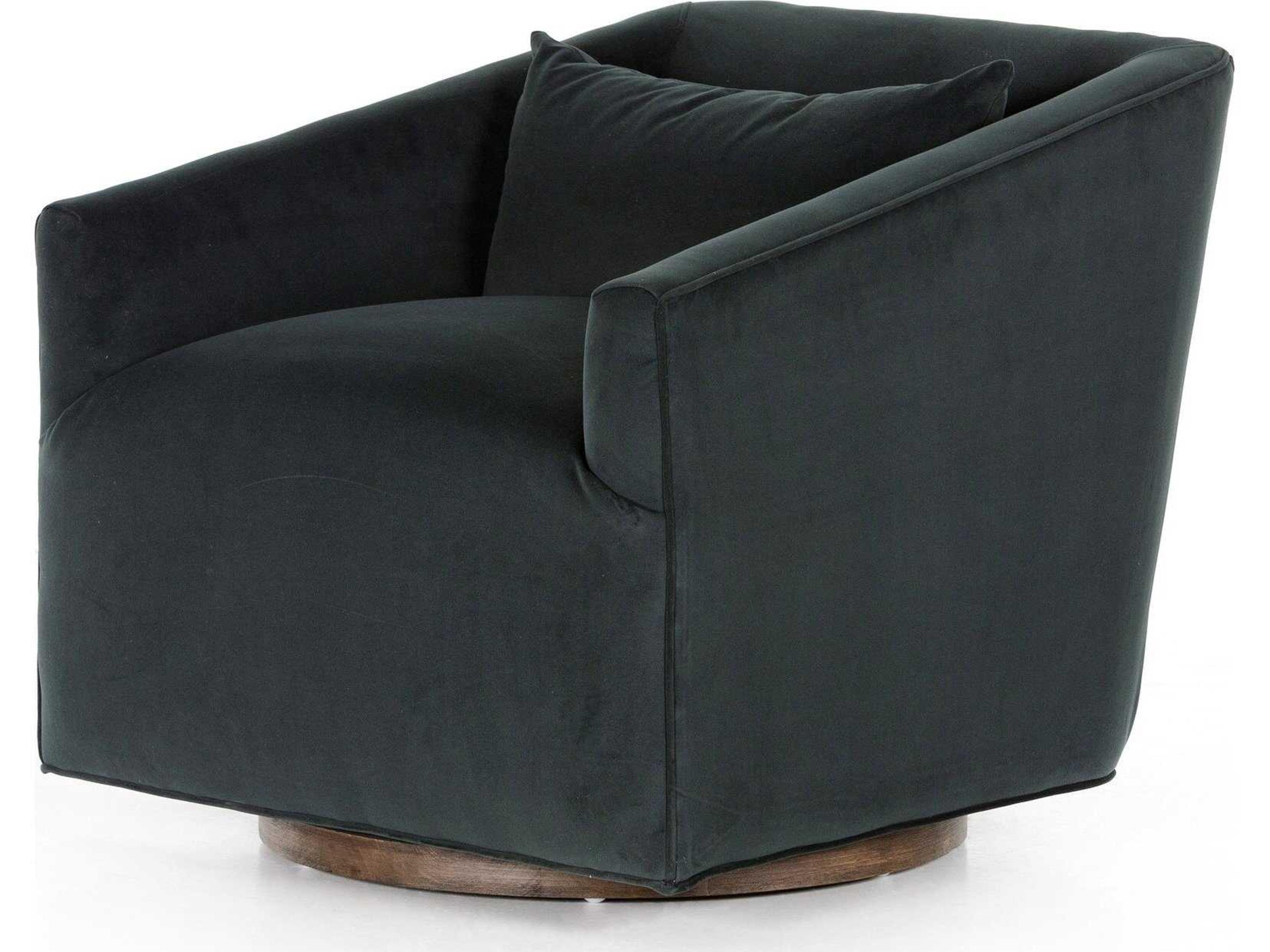 Four Hands Atelier York Swivel Black Accent Chair