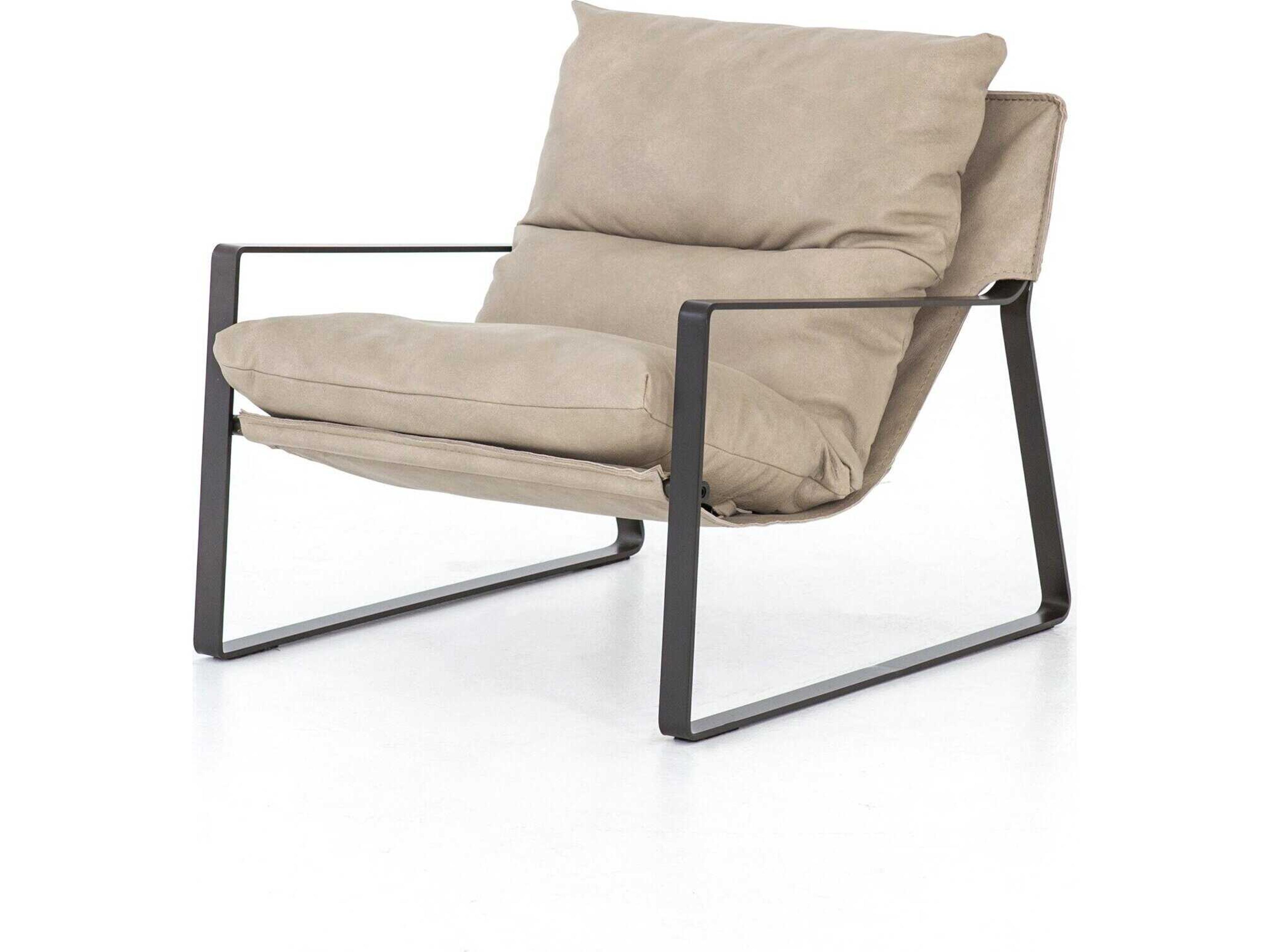 Four Hands Westgate Emmett Beige Leather Accent Chair