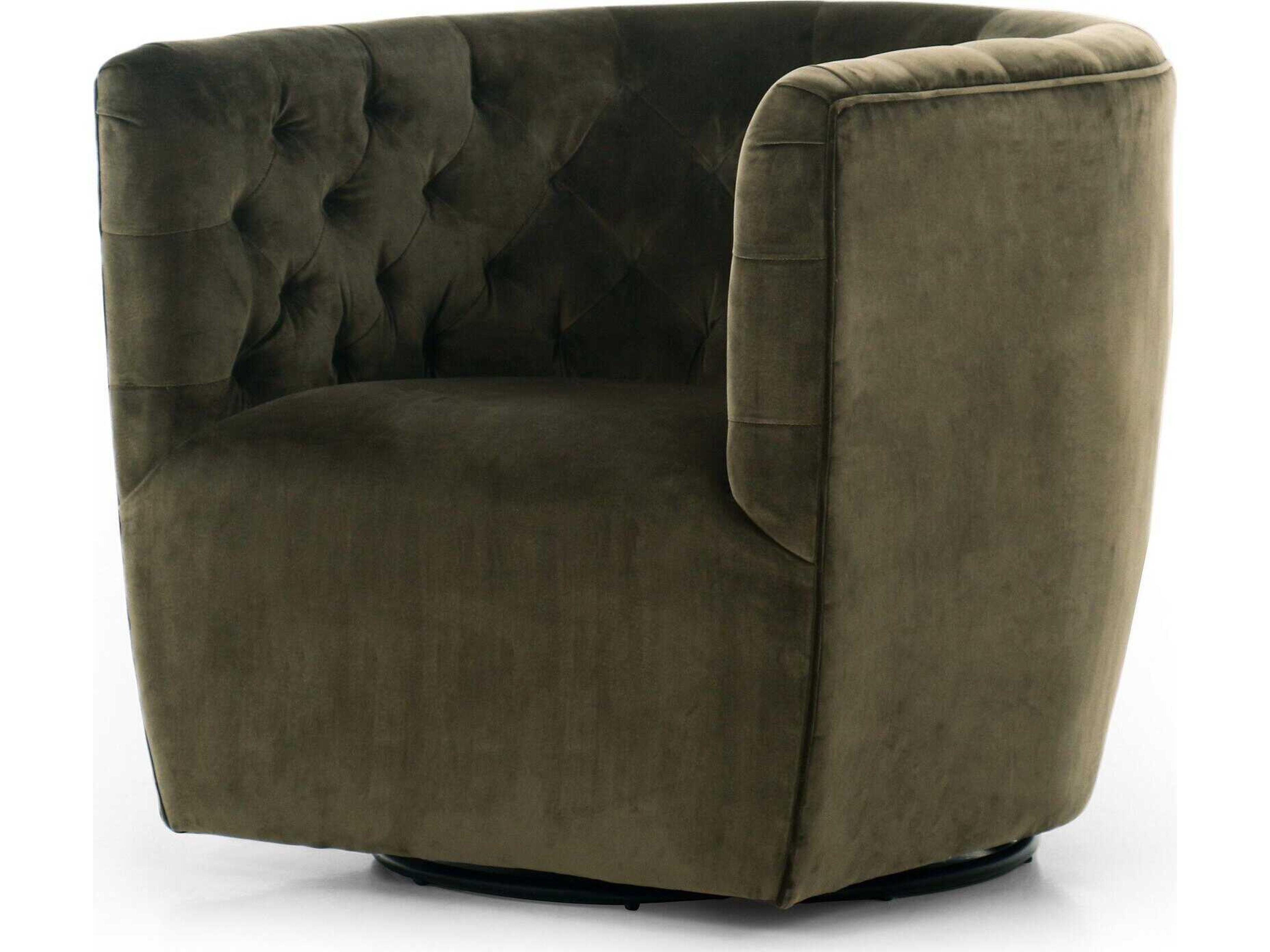 Four Hands Kensington Hanover Swivel Green Accent Chair