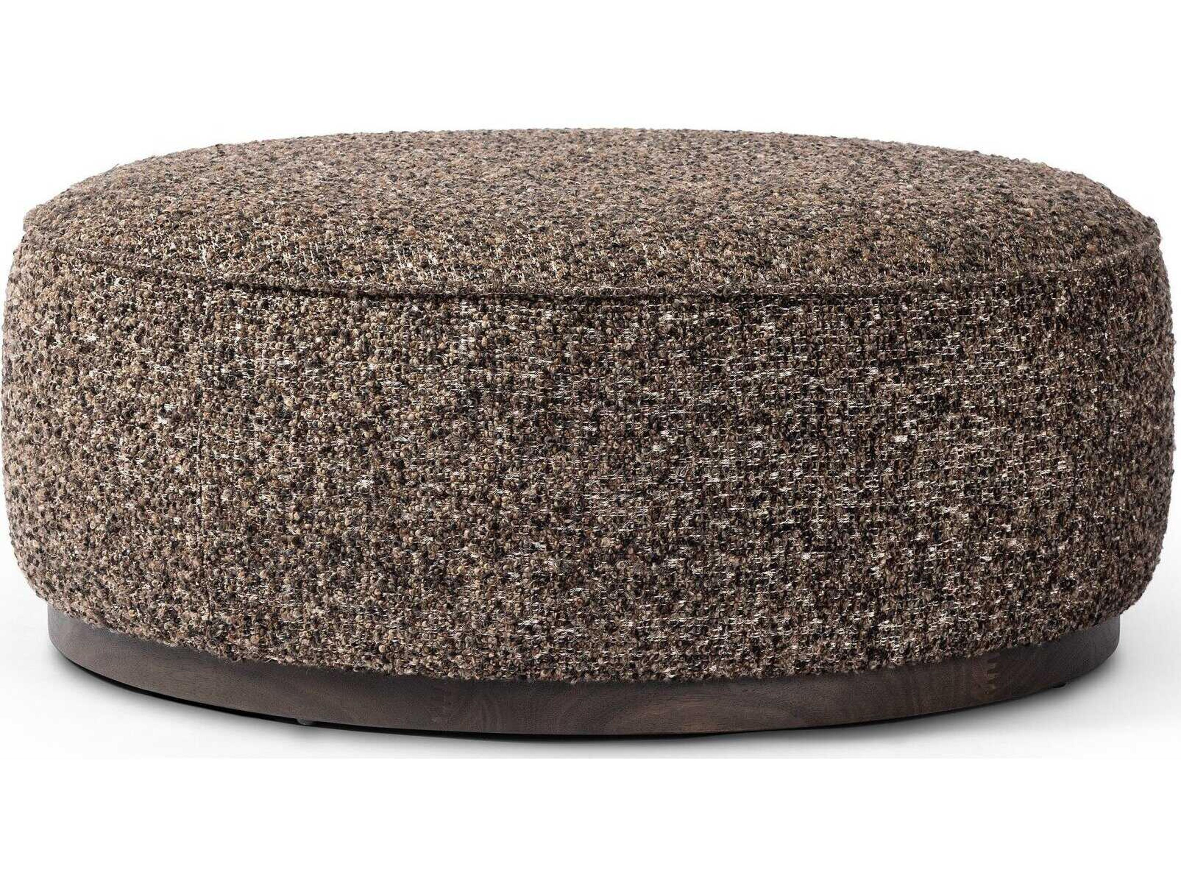 Four Hands Westgate Sinclair Ivan Granite Upholstered Large Round Ottoman