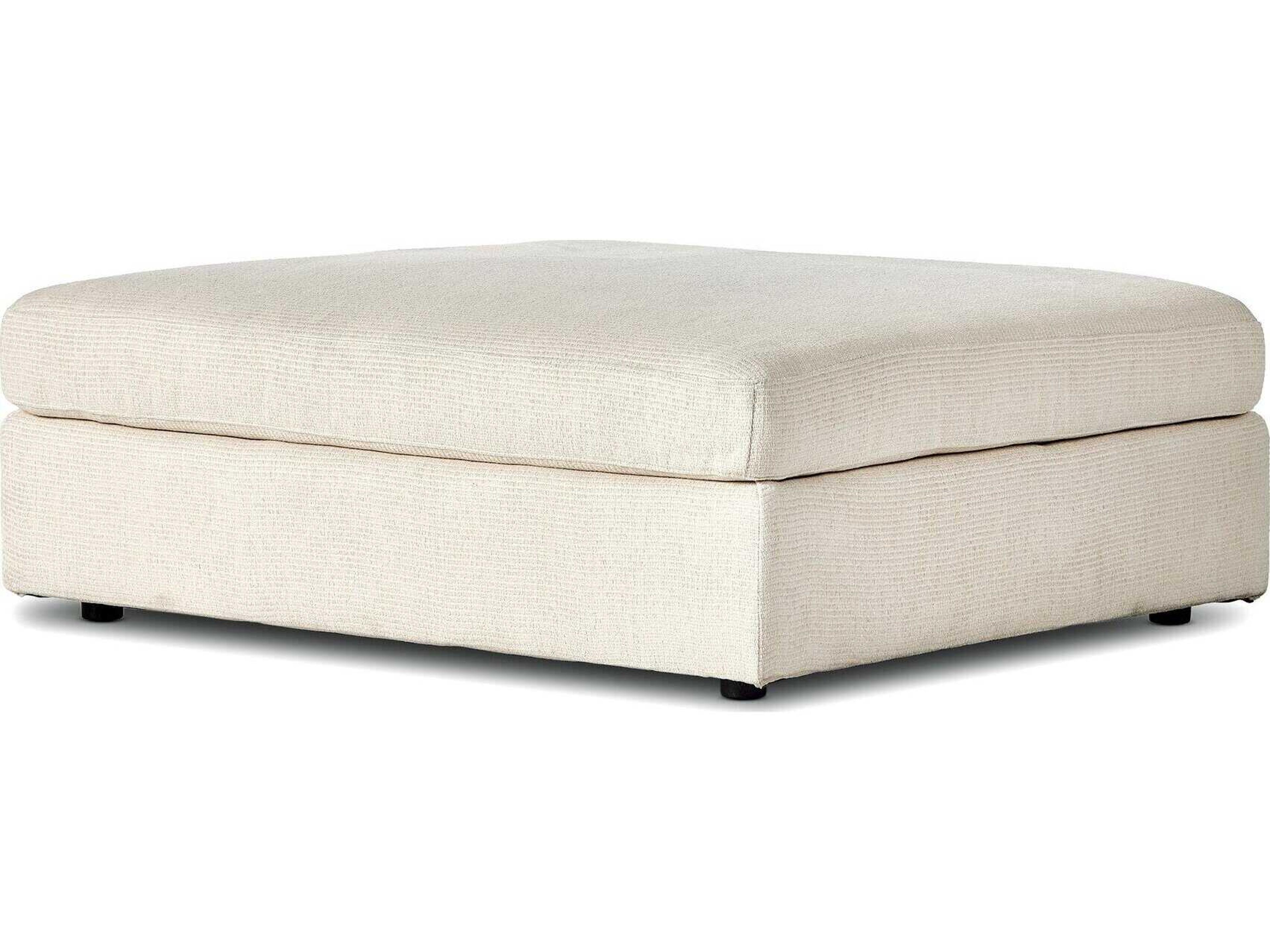 Four Hands Atelier Bloor Clairmont Ivory Upholstered Ottoman