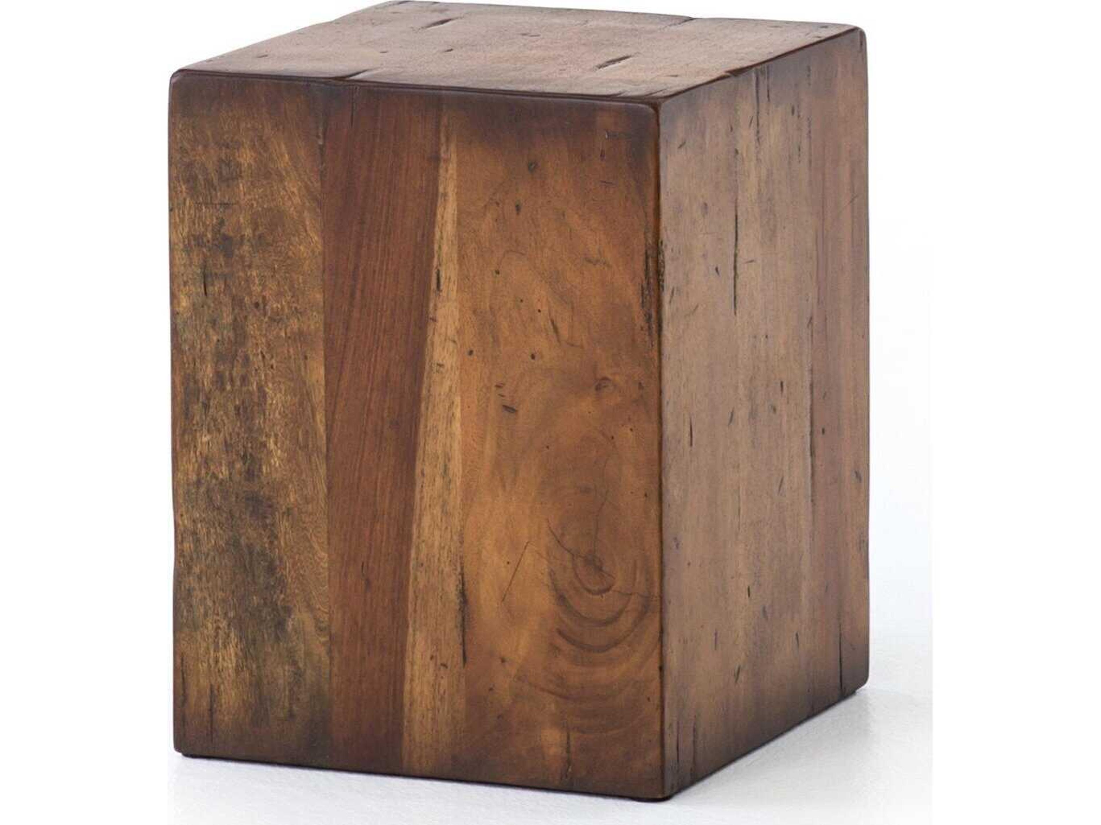 Four Hands Harmon Duncan Square Reclaimed Fruitwood End Table