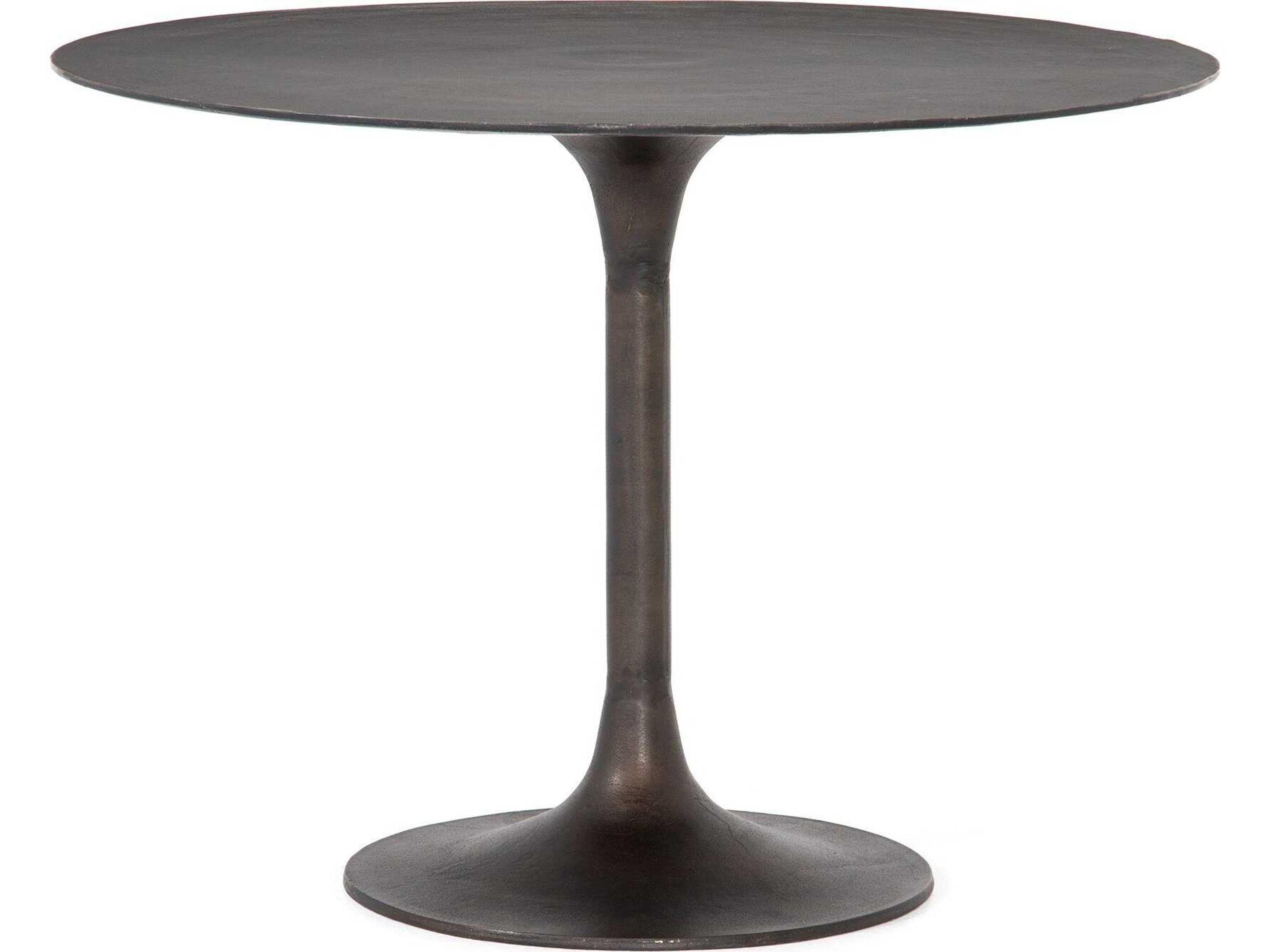 Four Hands Marlow Simone Round Metal Antique Rust Dining Table
