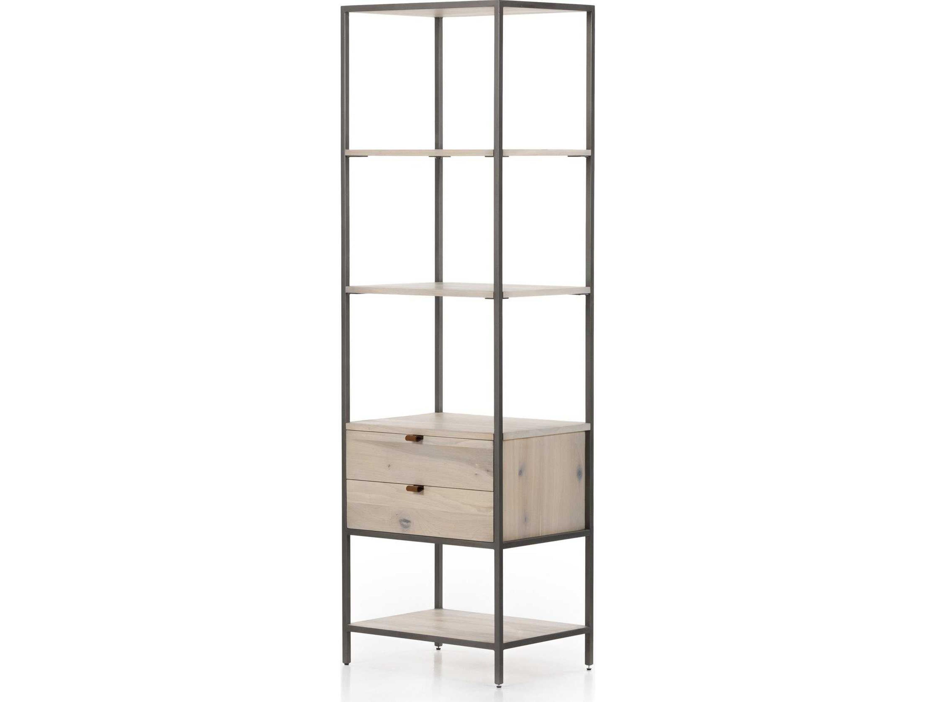 Four Hands Fulton Trey Natural Iron  Bookshelf