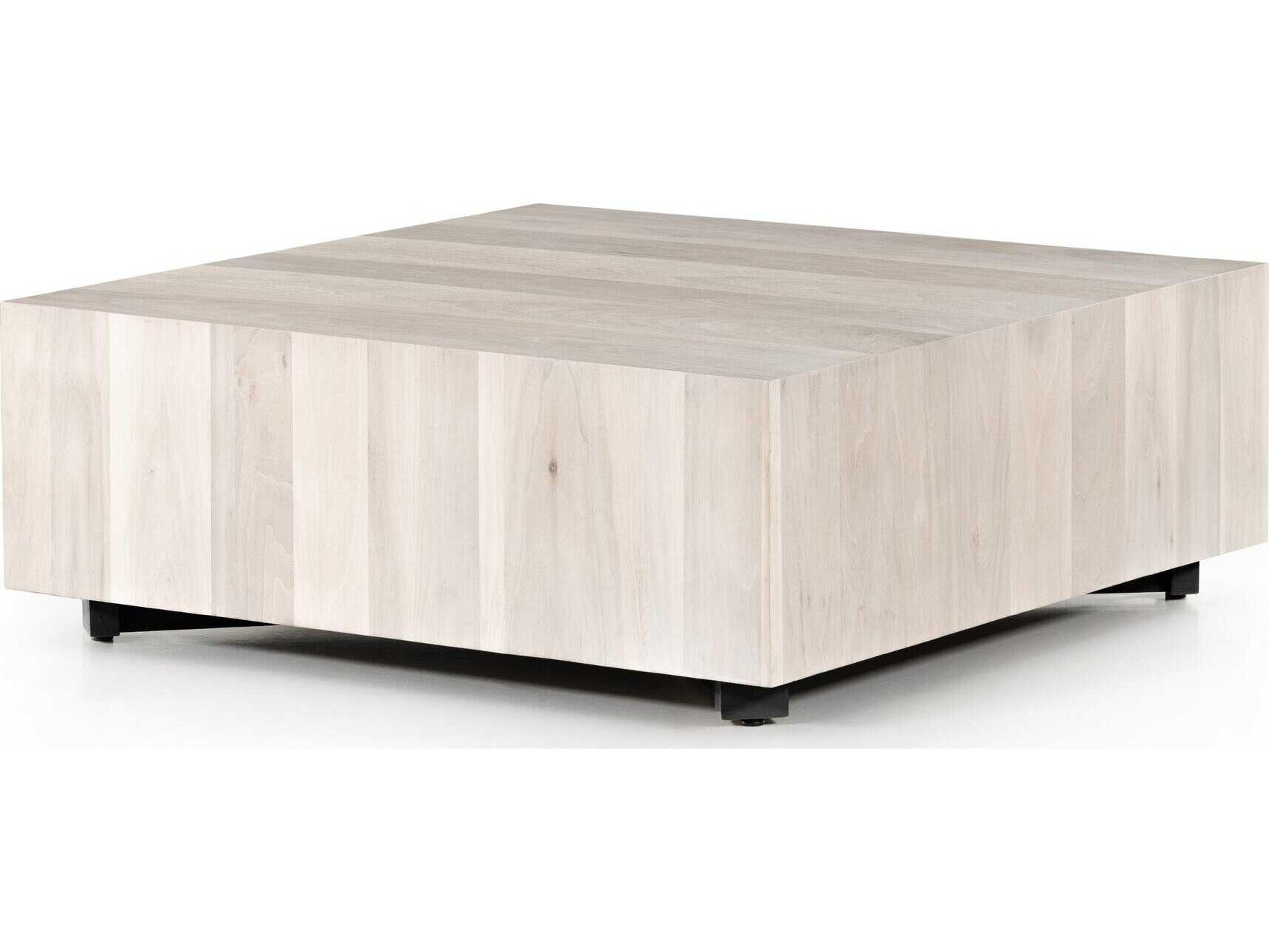 Four Hands Wesson Hudson Rectangular Wood Beige Pine Ashen Walnut Coffee Table