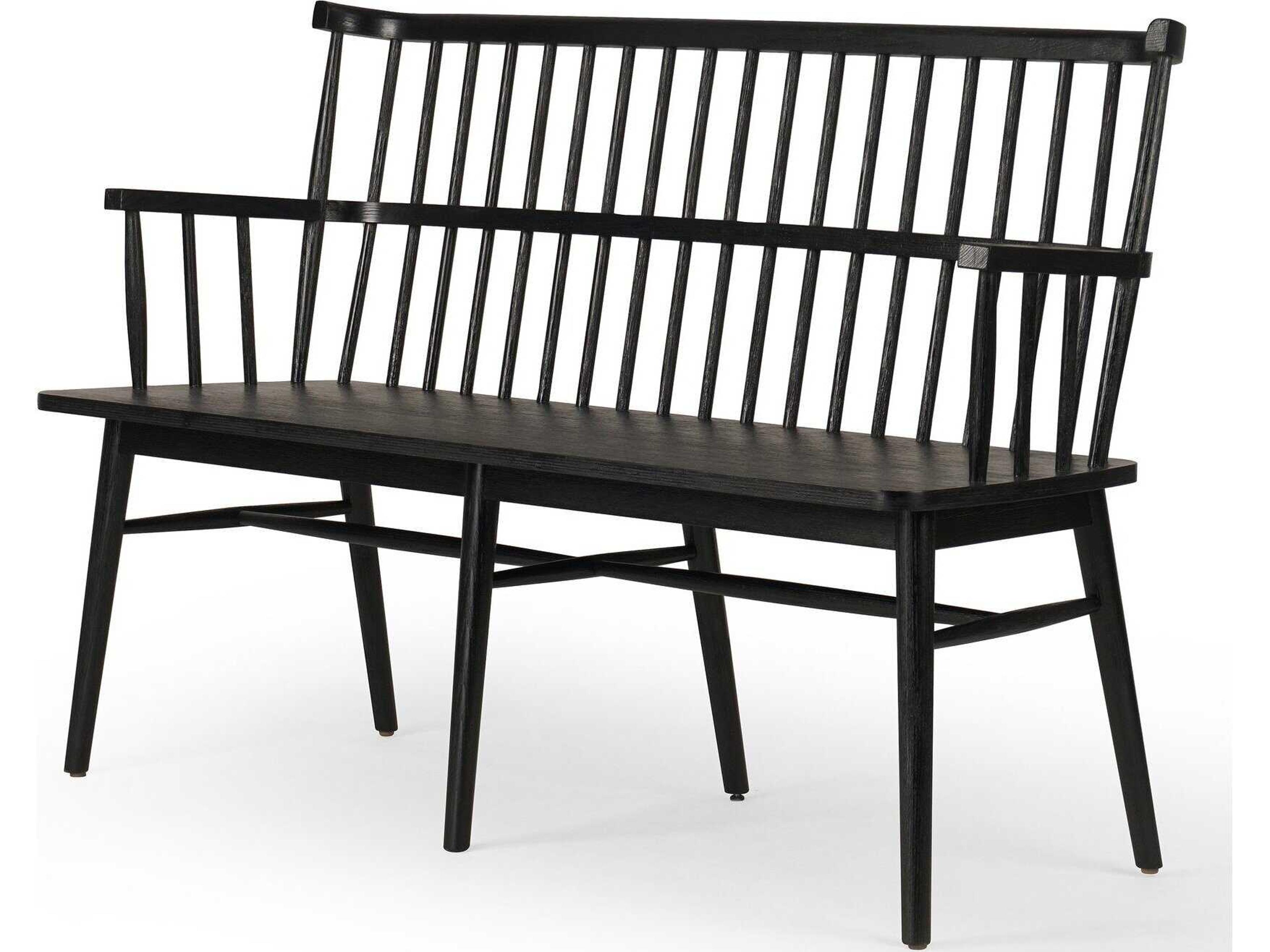 Keston Aspen Matte Black  Bench