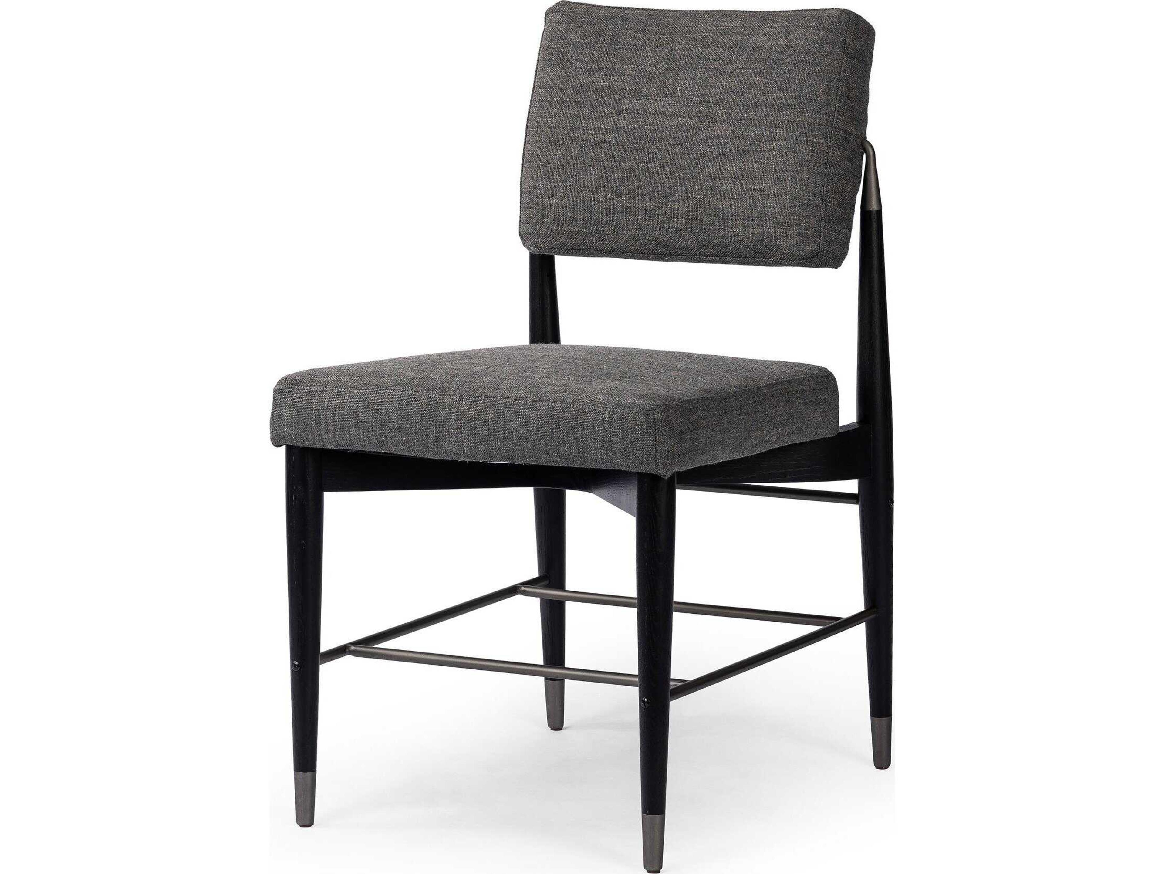 Four Hands Parallel Anton Solid Wood Gray Upholstered Side Dining Chair