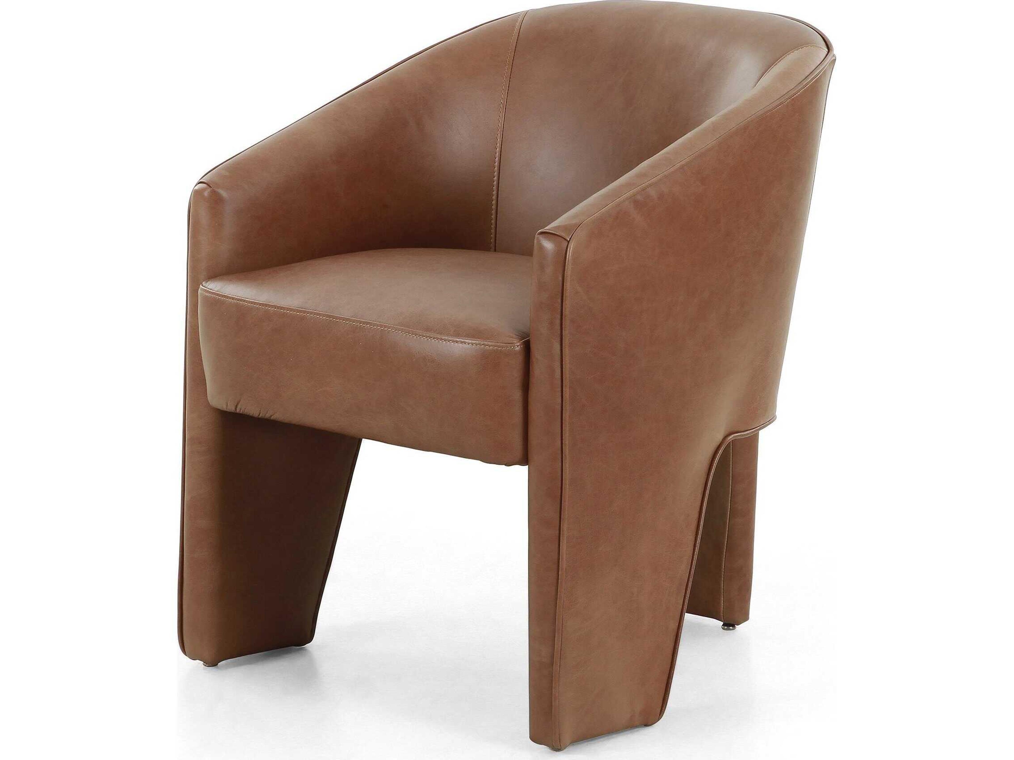 Four Hands Grayson Fae Sonoma Chestnut Leather Dining Chair