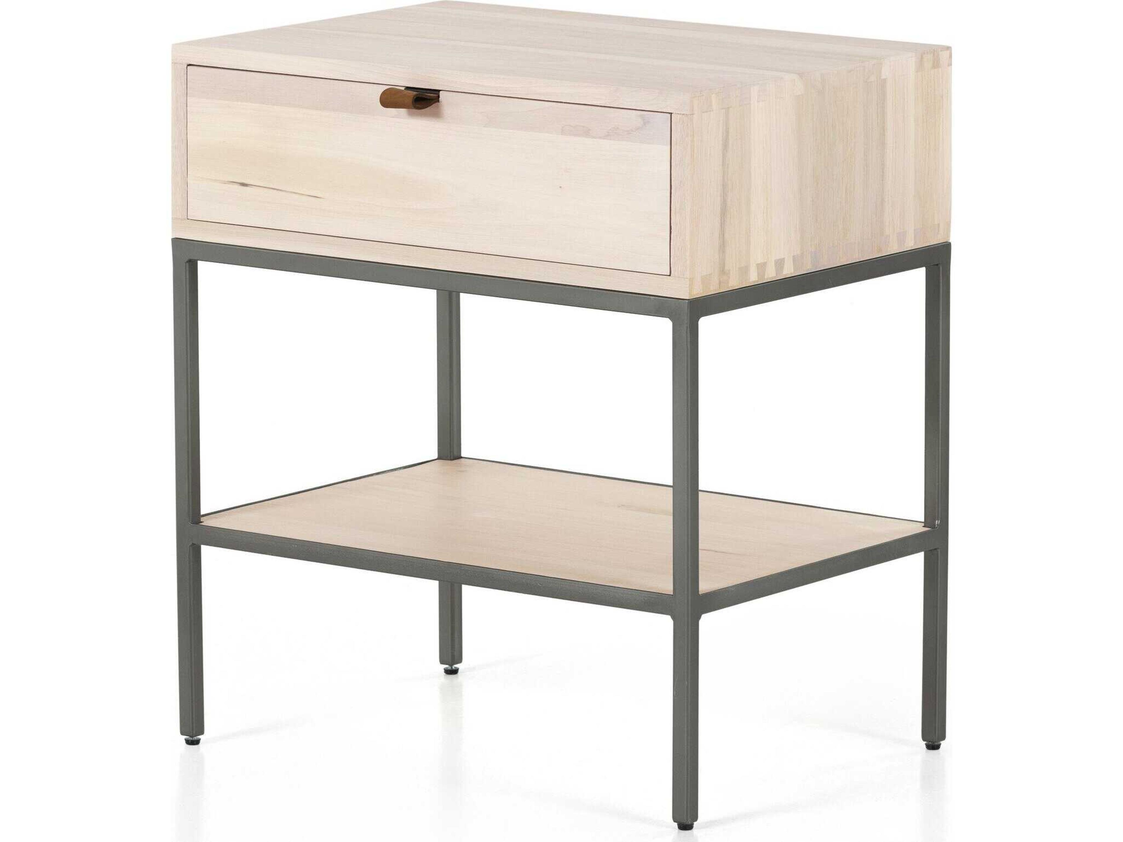 Four Hands Fulton Trey Dove Poplar  Wood Nightstand