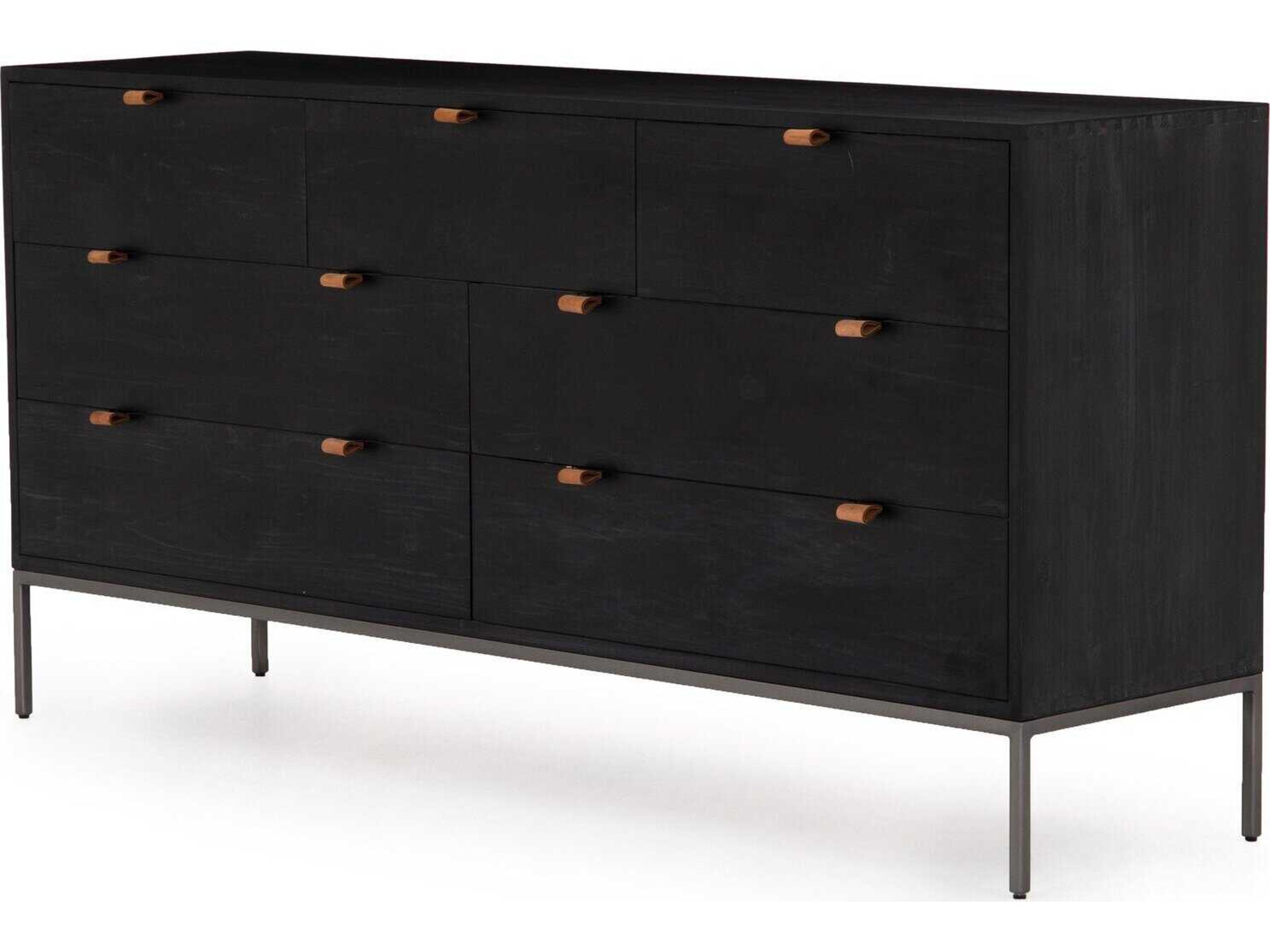 Four Hands Fulton Trey 7-Drawers Poplar Wood Double Dresser
