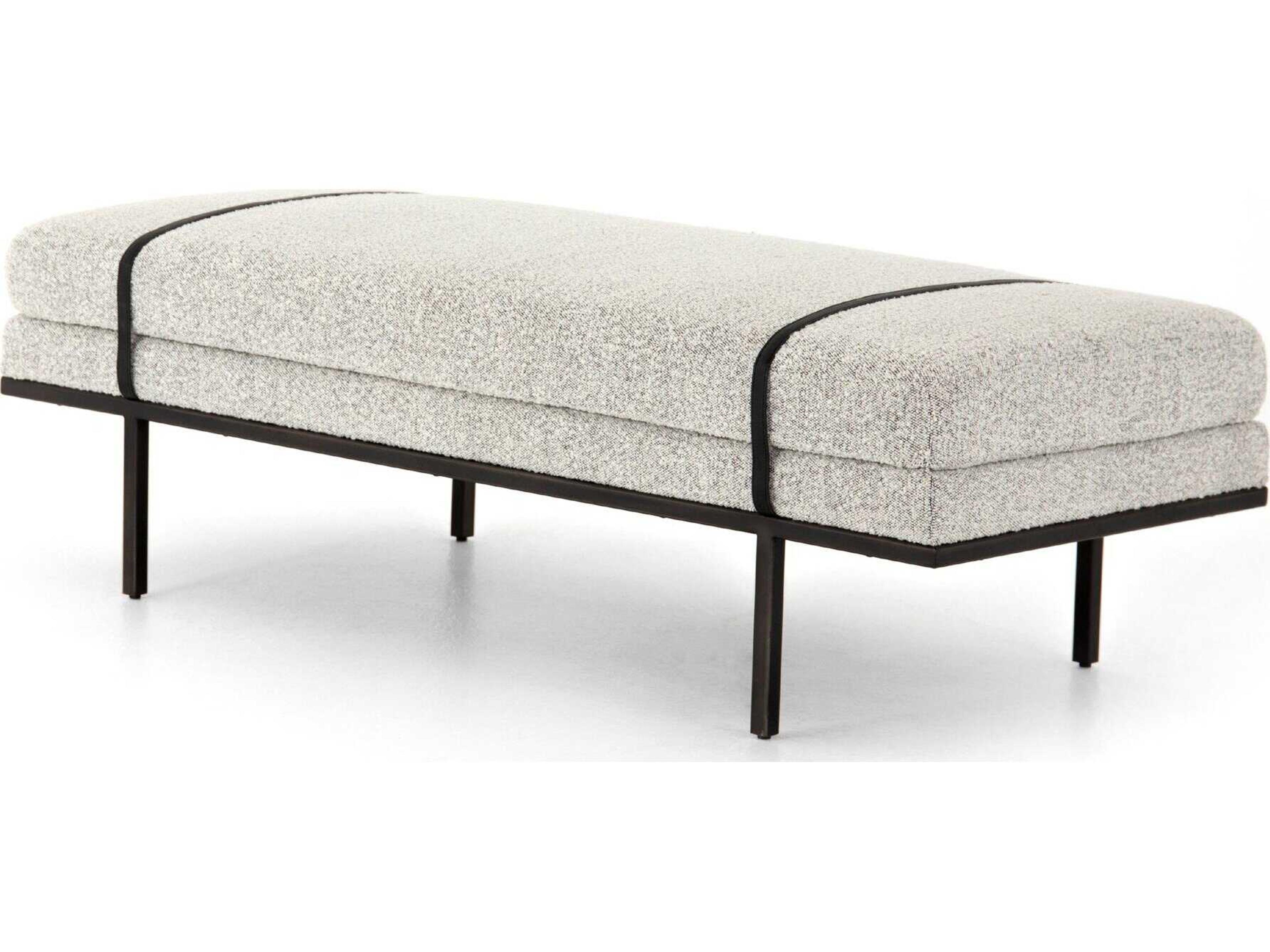 Four Hands Westgate Gray Upholstered Accent Bench
