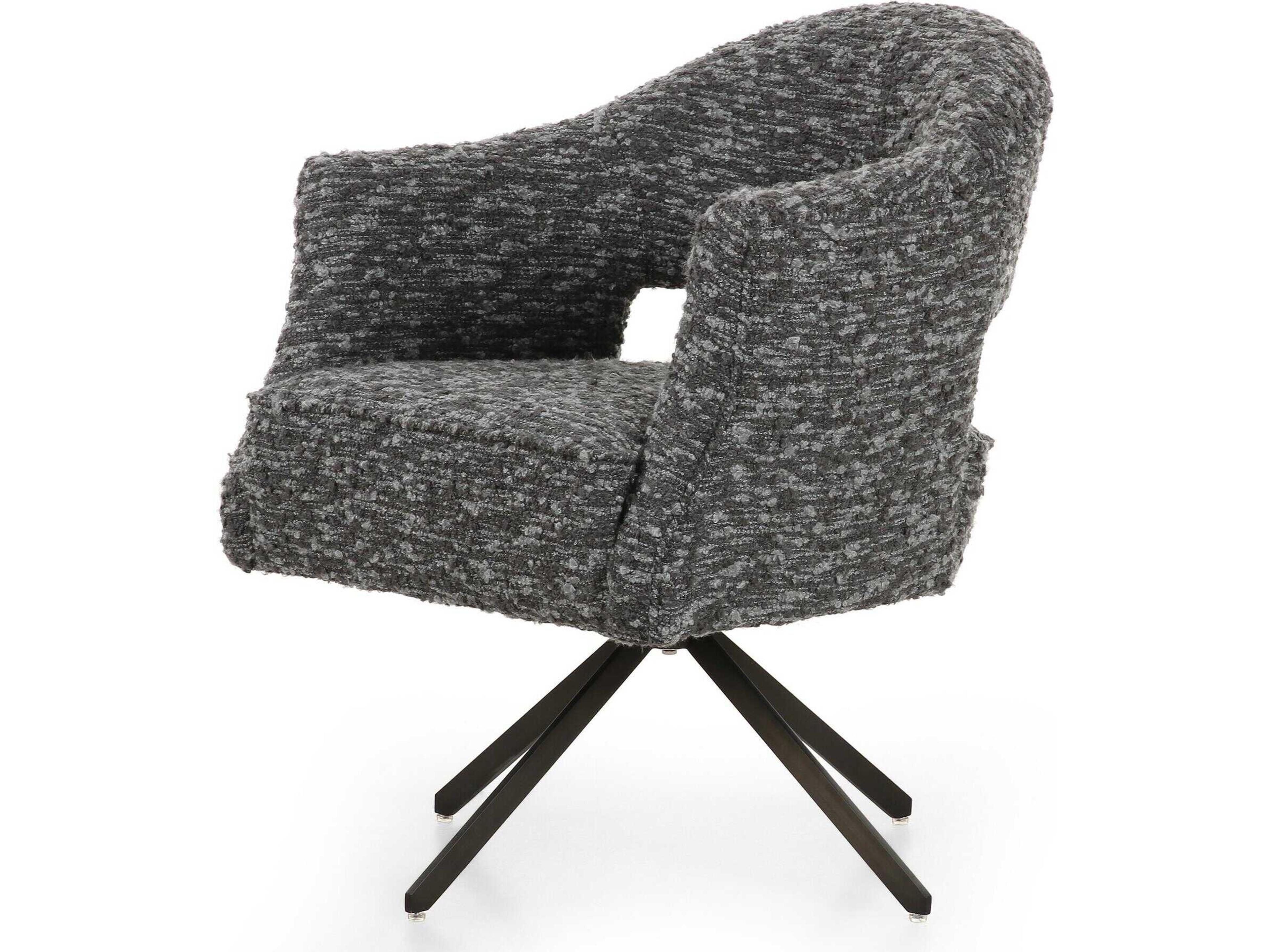 Four Hands Grayson Adara Solema Charcoal Upholstered Desk Chair