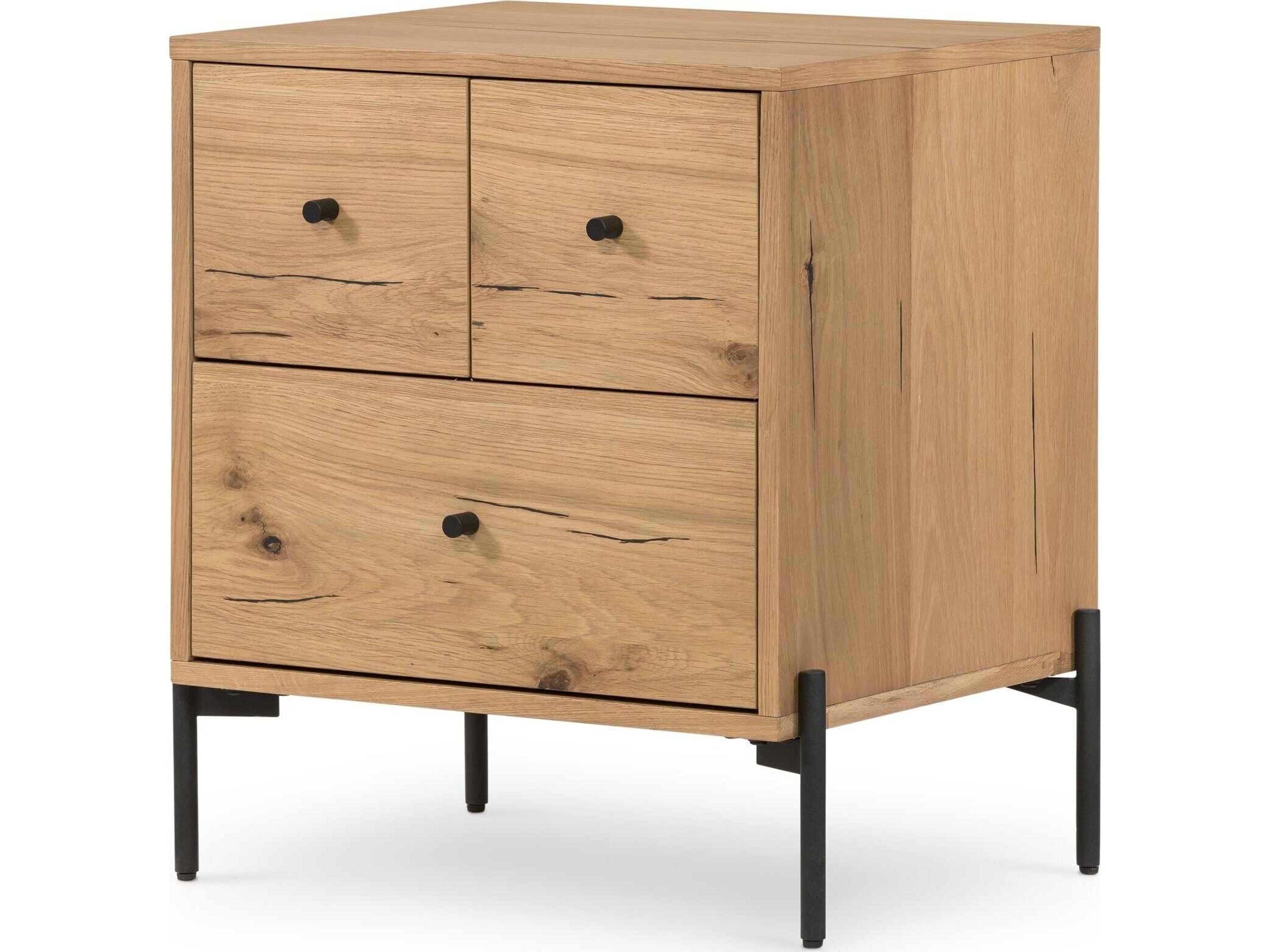 Four Hands Haiden Eaton Light Oak Resin Oak Wood Nightstand