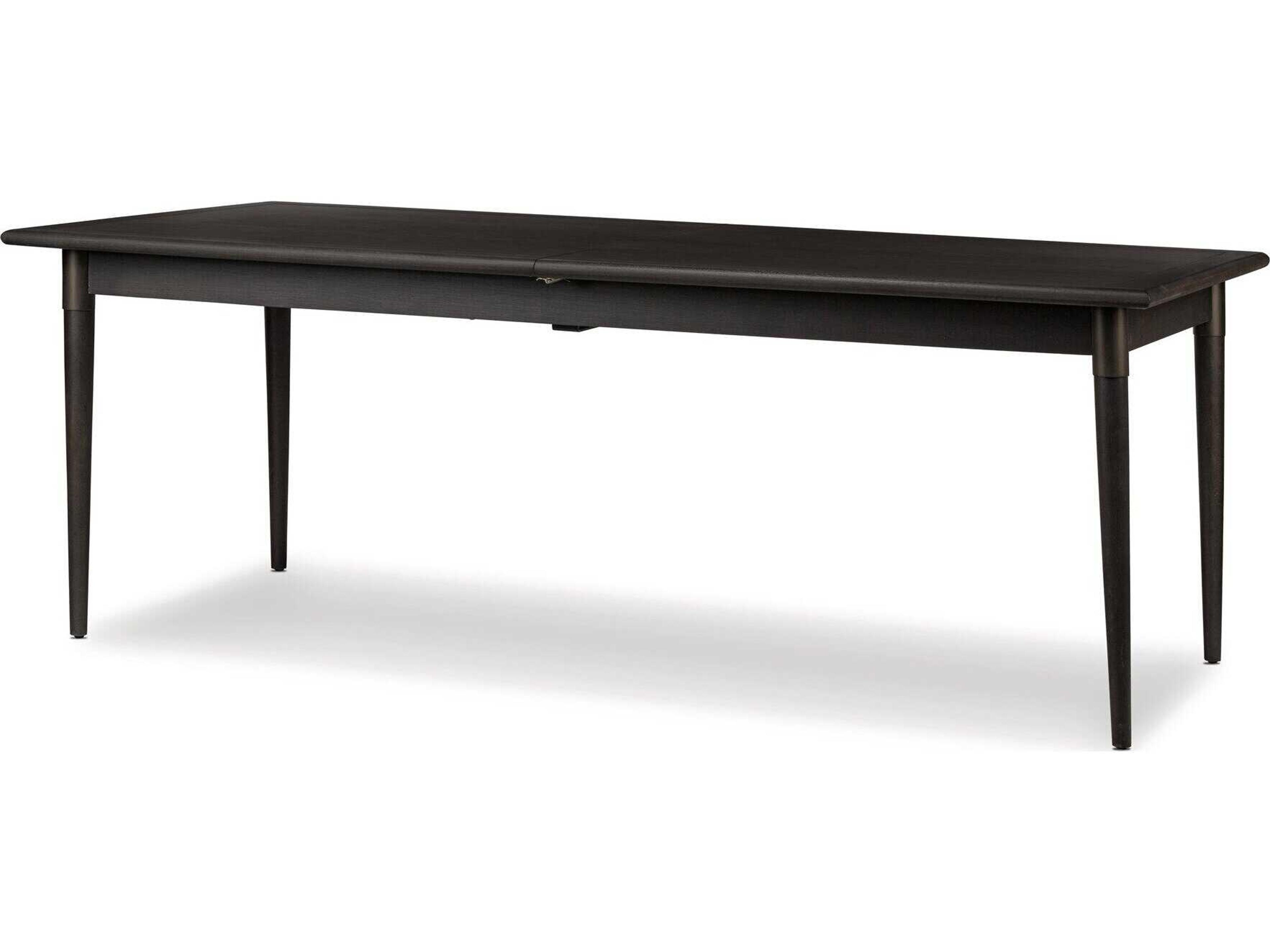 Four Hands Patten Harper Black Mango Veneer Rectangular Wood Extension Dining Table
